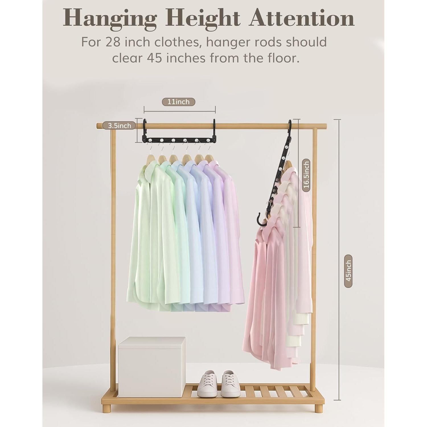 Perchas colapsables Latoxcaa, 8 piezas, ahorro de espacio