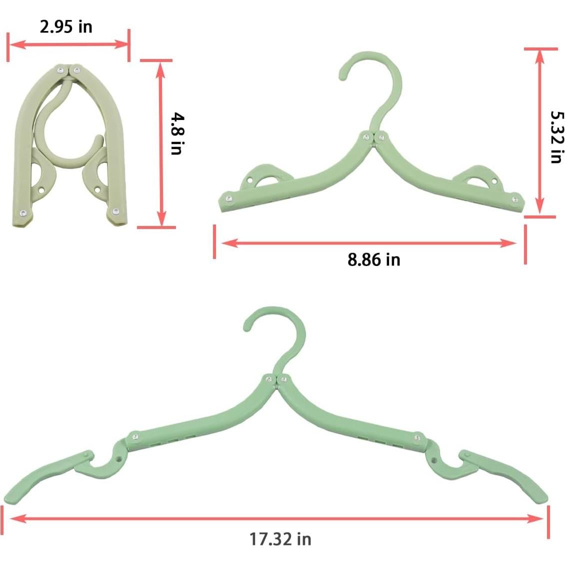 Perchas de Viaje Plegables WaWacomp 10 Pcs Compactas