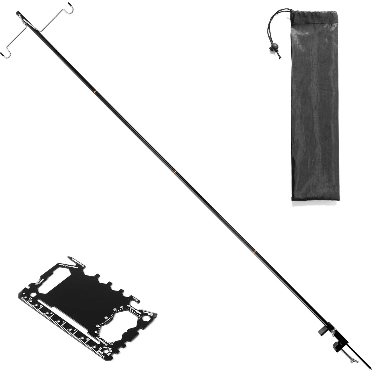 Soporte de Linterna de Camping Phuma - Aluminio Negro Ajustable