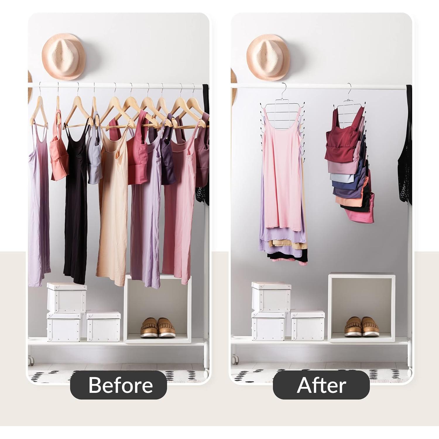 Perchero Multifuncional ZEDODIER 2 Pack Plata Ahorra Espacio