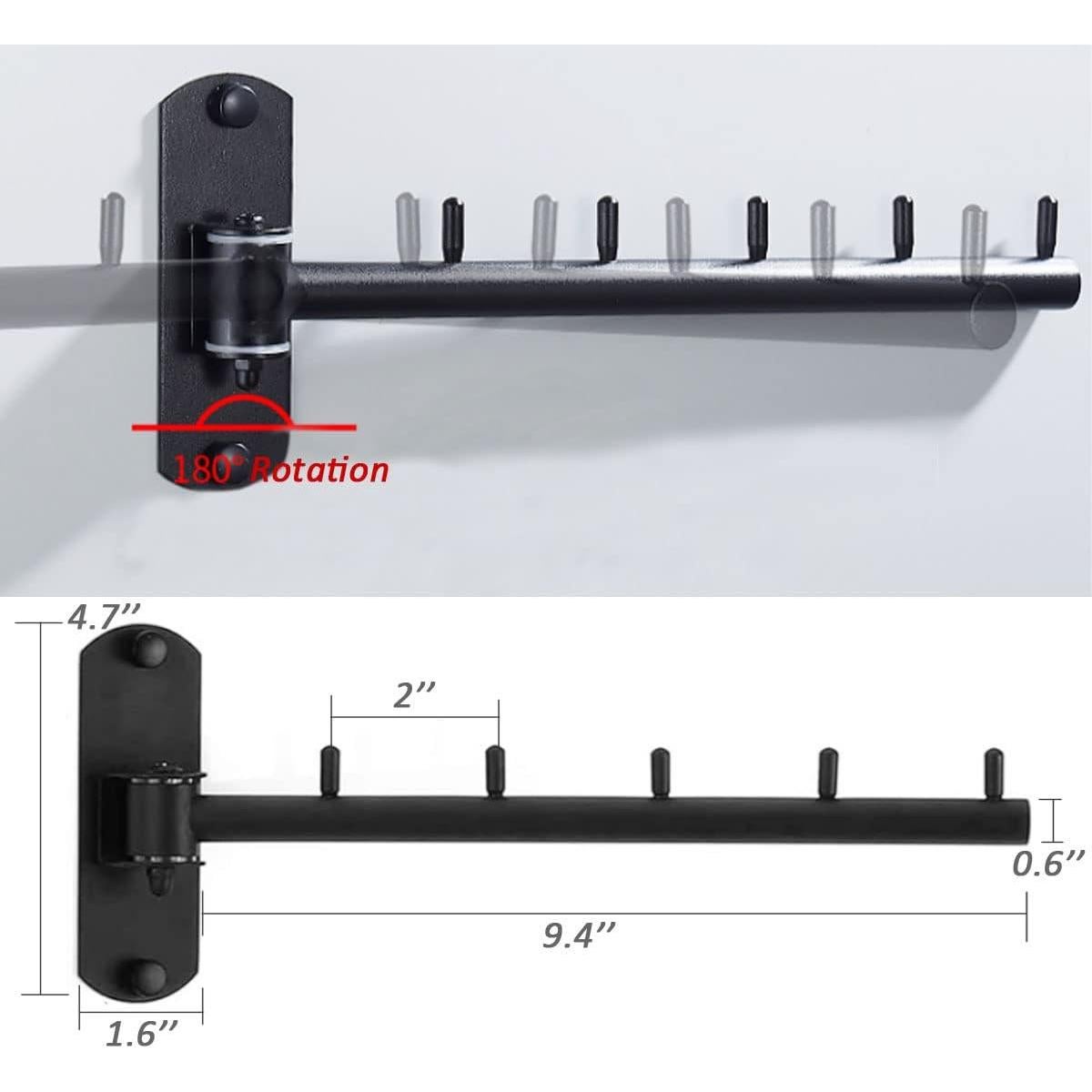 Perchero Plegable Votmores de Acero Inoxidable 304 Negro