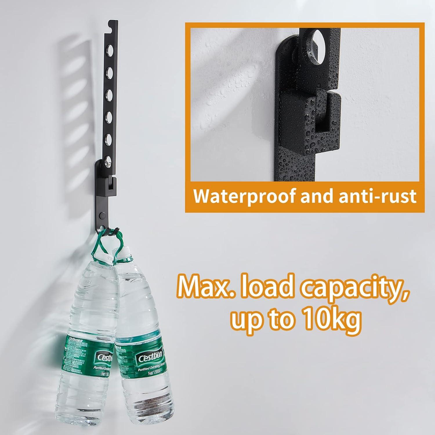 Perchero Plegable JOOM de Metal Negro Mate - Organizador de Ropa