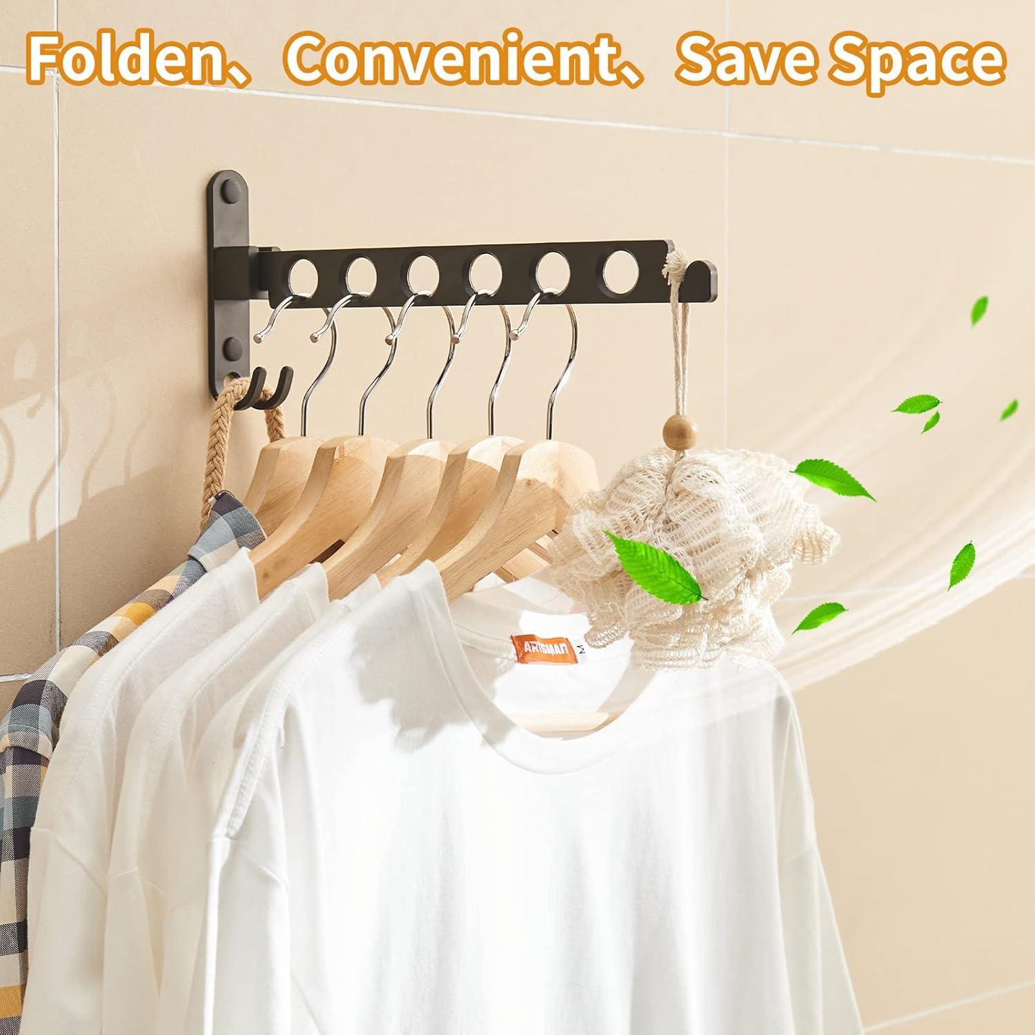 Perchero Plegable JOOM de Metal Negro Mate - Organizador de Ropa