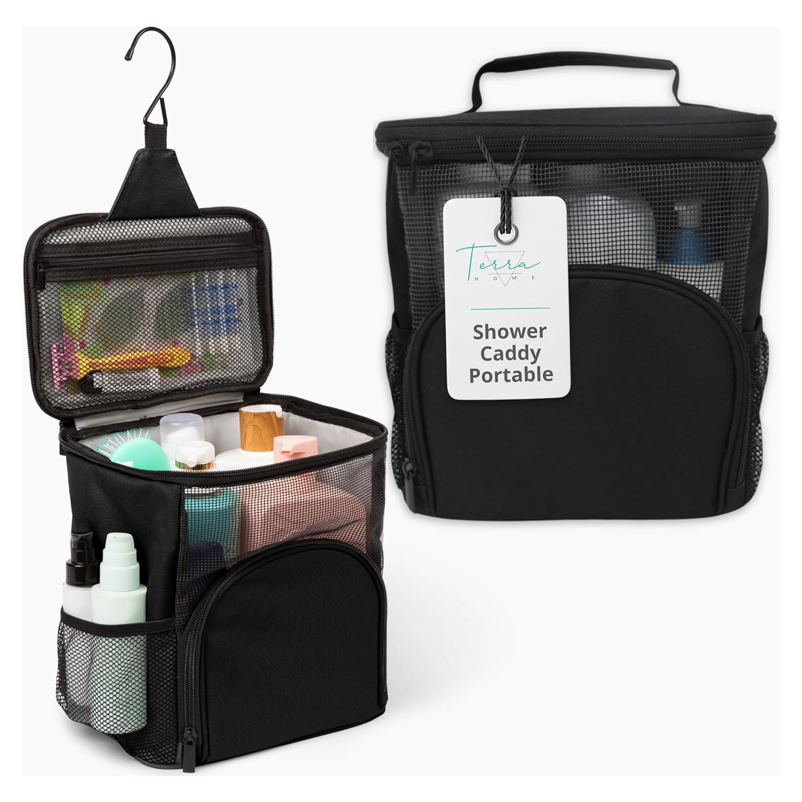 Caddy de Ducha Portátil TERRA HOME Negro 8L Plegable