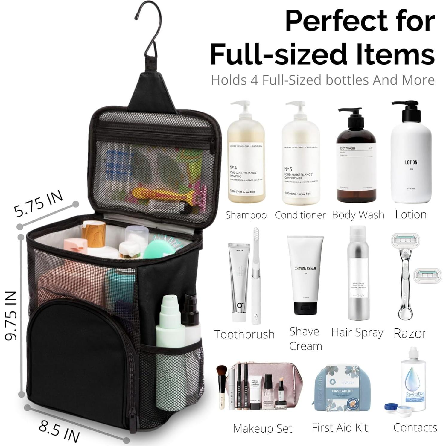 Caddy de Ducha Portátil TERRA HOME Negro 8L Plegable