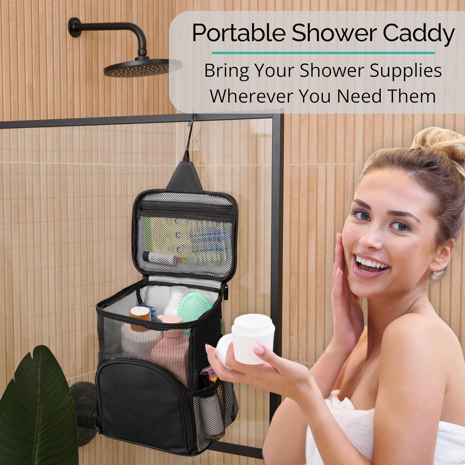 Caddy de Ducha Portátil TERRA HOME Negro 8L Plegable