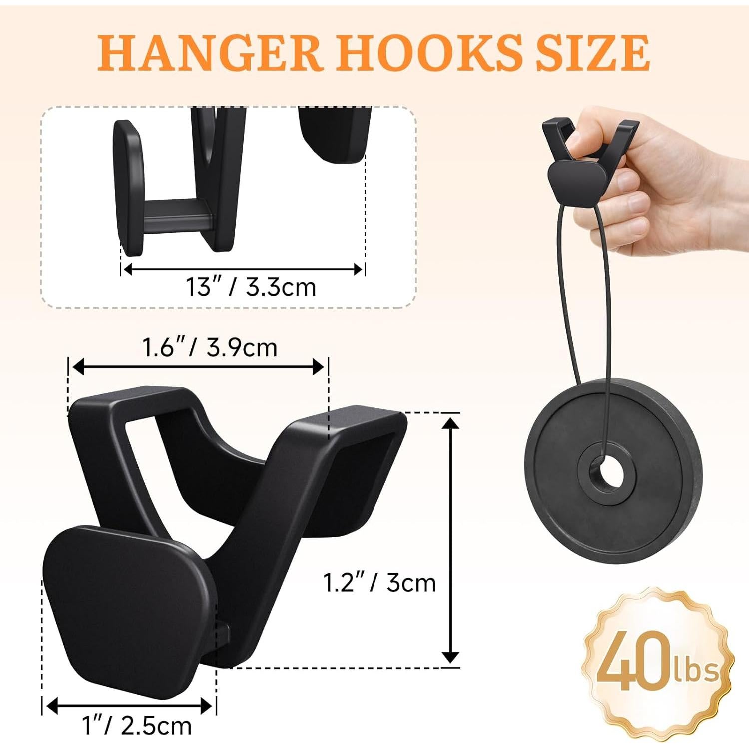 70 Ganchos Conectores Ahorra Espacio LIZMSIE Triangulares Negros