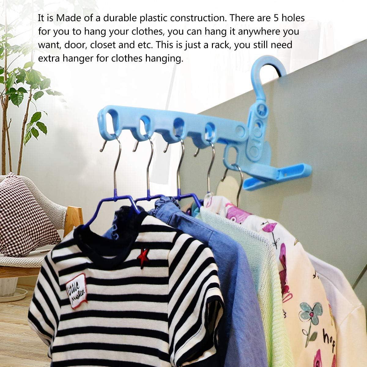 Perchas Multifuncionales Ezcoco de Plástico 30x18cm Azul