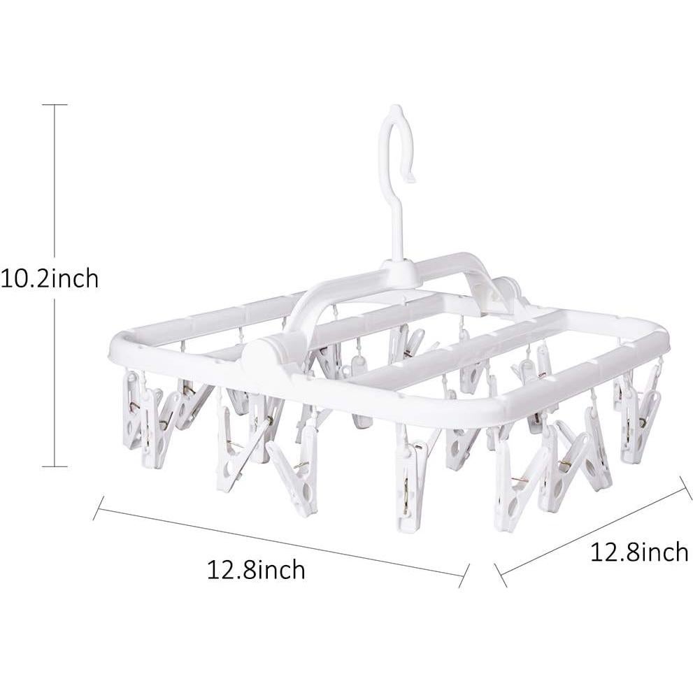 Percha Plegable Annaklin con 26 Clips para Secar Ropa Interior