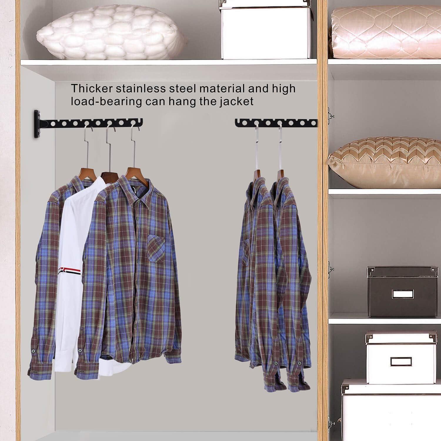 Perchero Plegable de Acero Inoxidable COTTAGE LIFE Negro 32.3x8.1 cm