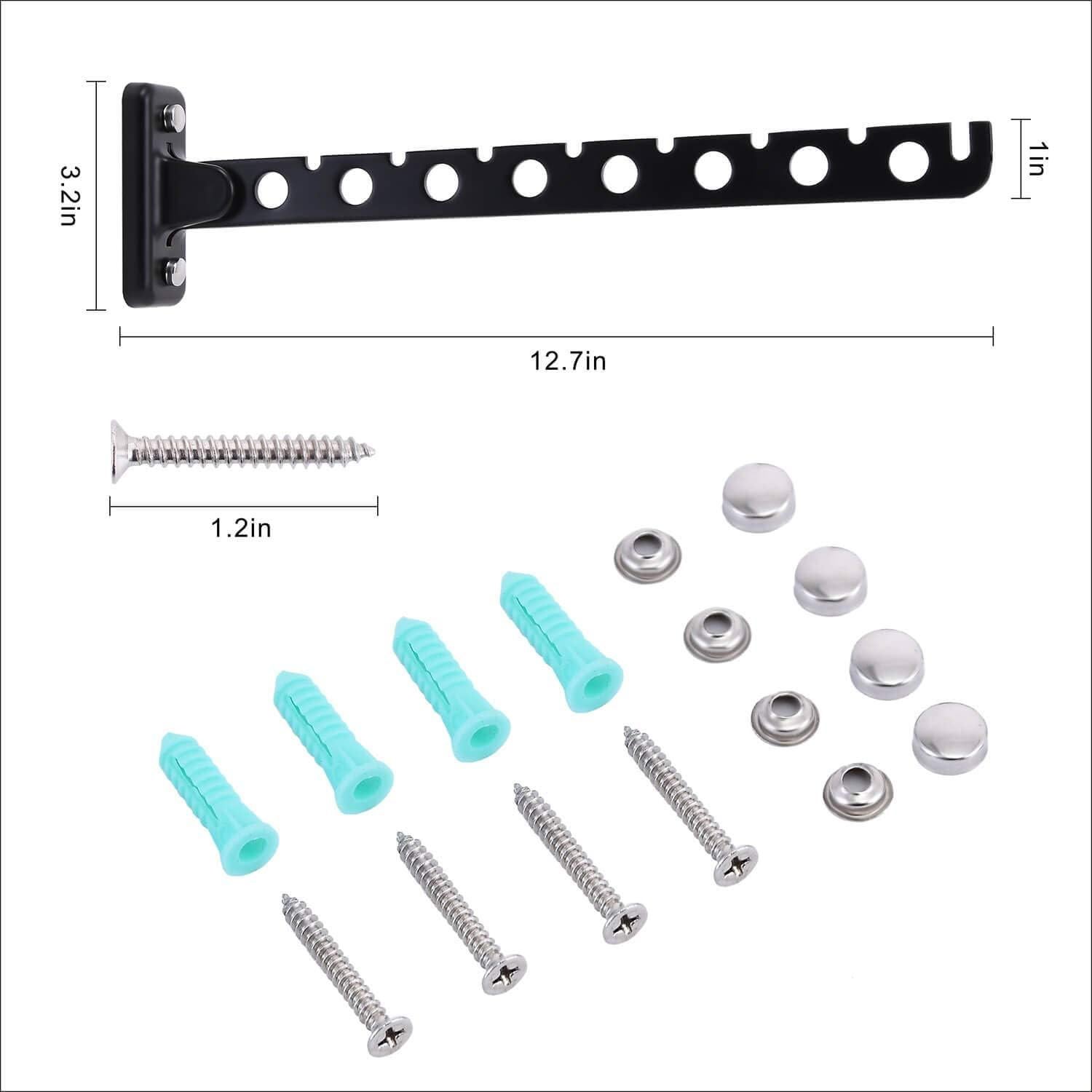 Perchero Plegable de Acero Inoxidable COTTAGE LIFE Negro 32.3x8.1 cm