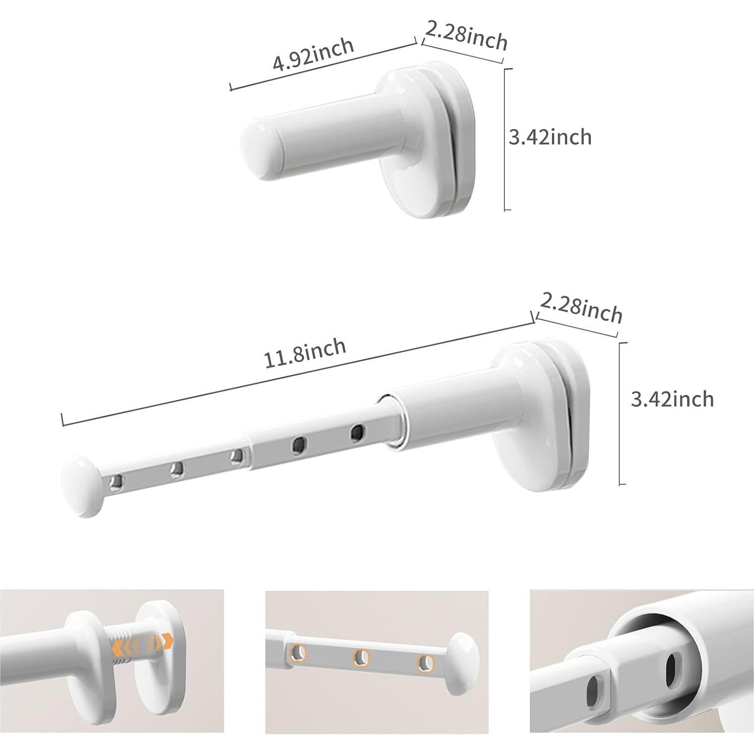 Varilla de Secado Colapsable Flursaile 12.5 cm Ahorra Espacio
