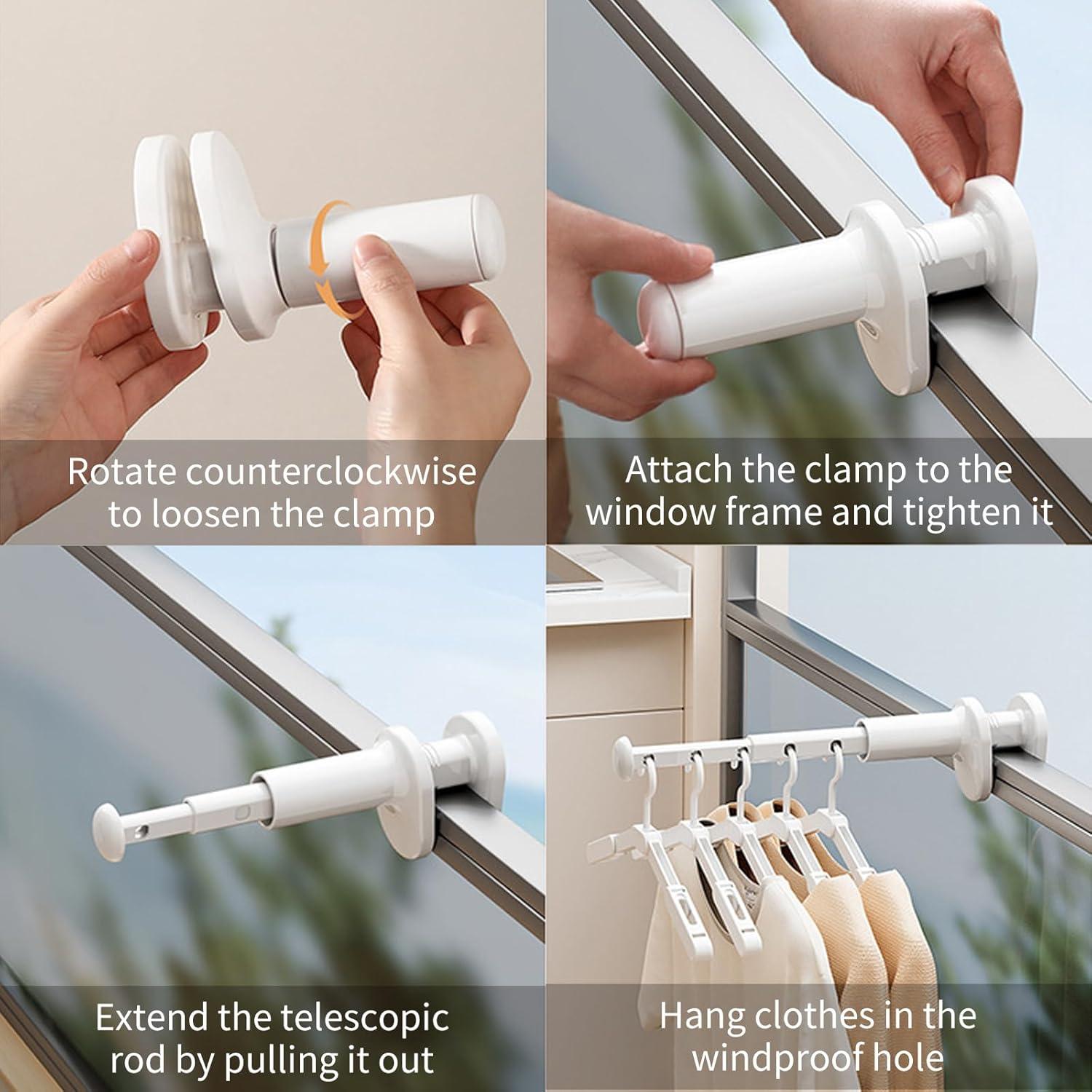 Varilla de Secado Colapsable Flursaile 12.5 cm Ahorra Espacio