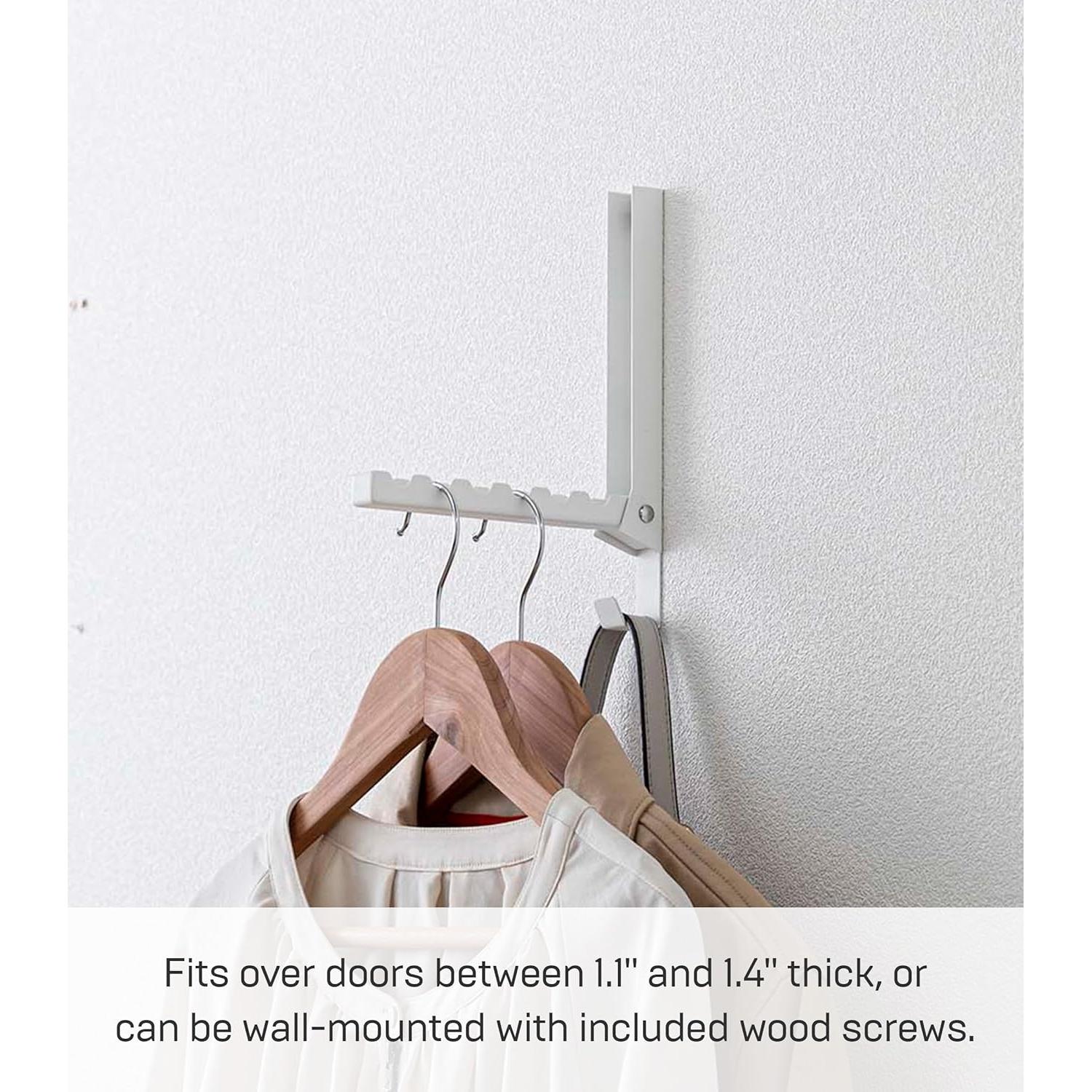 Organizador de Perchas Colgante Yamazaki - 2 Ganchos - Acero