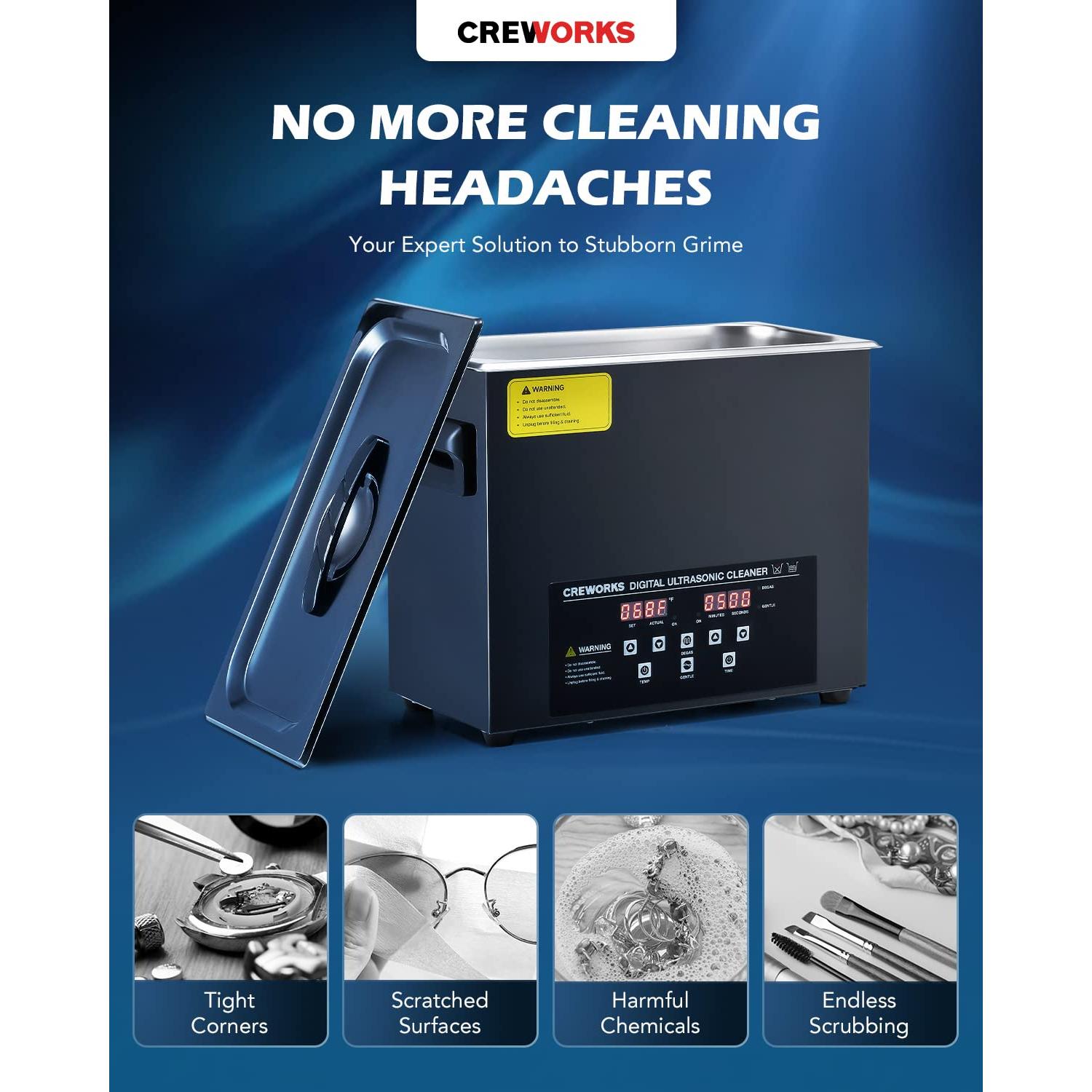 Máquina de Limpieza Ultrasónica 6L Creworks Digital 180W