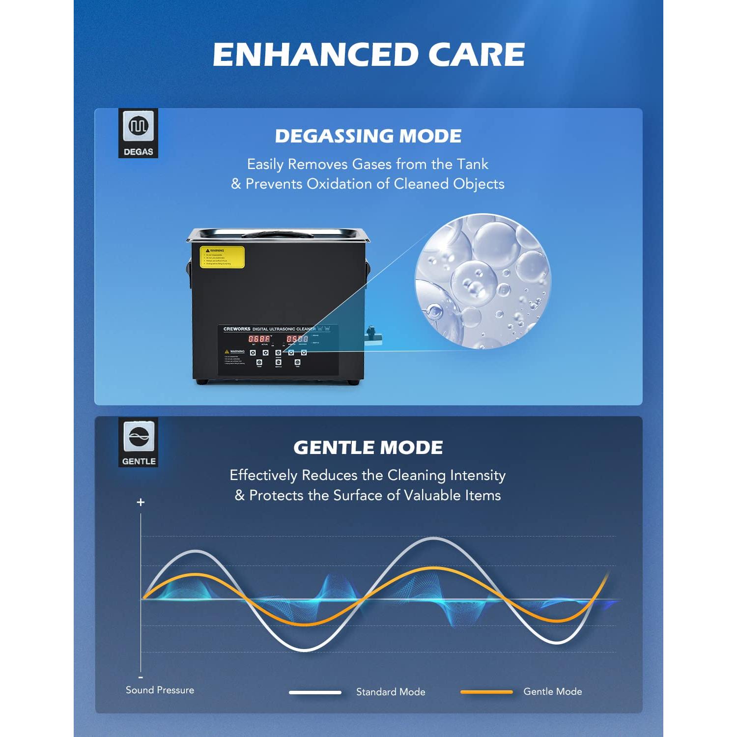 Máquina de Limpieza Ultrasónica 6L Creworks Digital 180W