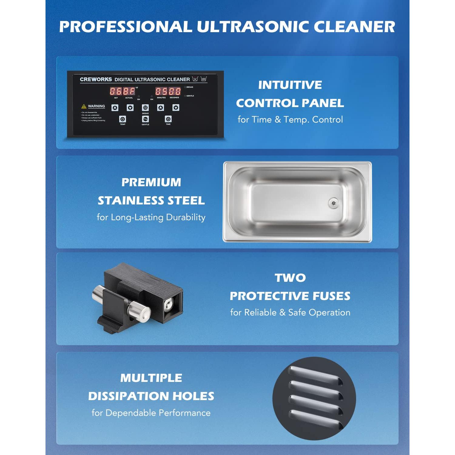 Máquina de Limpieza Ultrasónica 6L Creworks Digital 180W