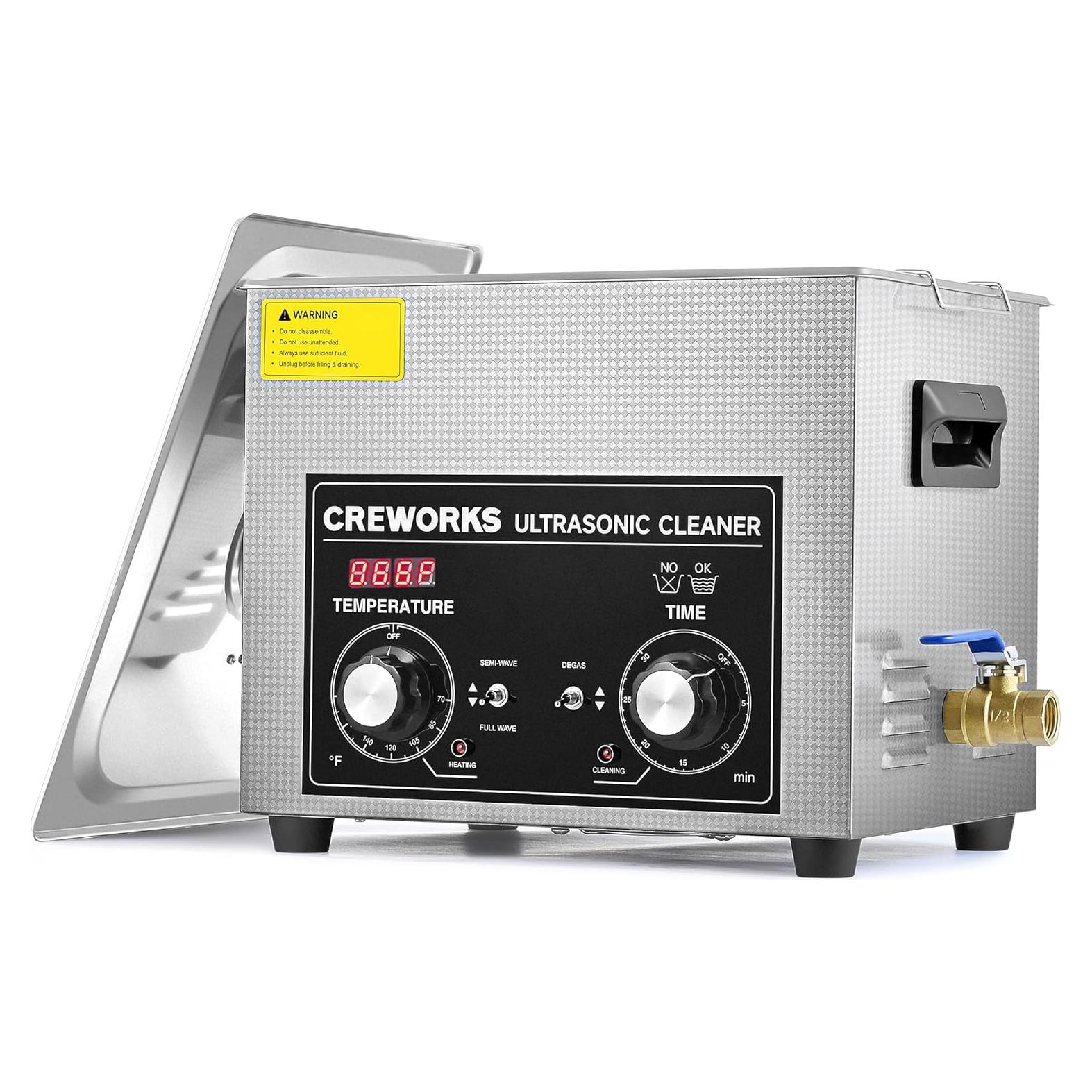 Limpia Ultrasonido CREWORKS 10L con Calentador y Temporizador
