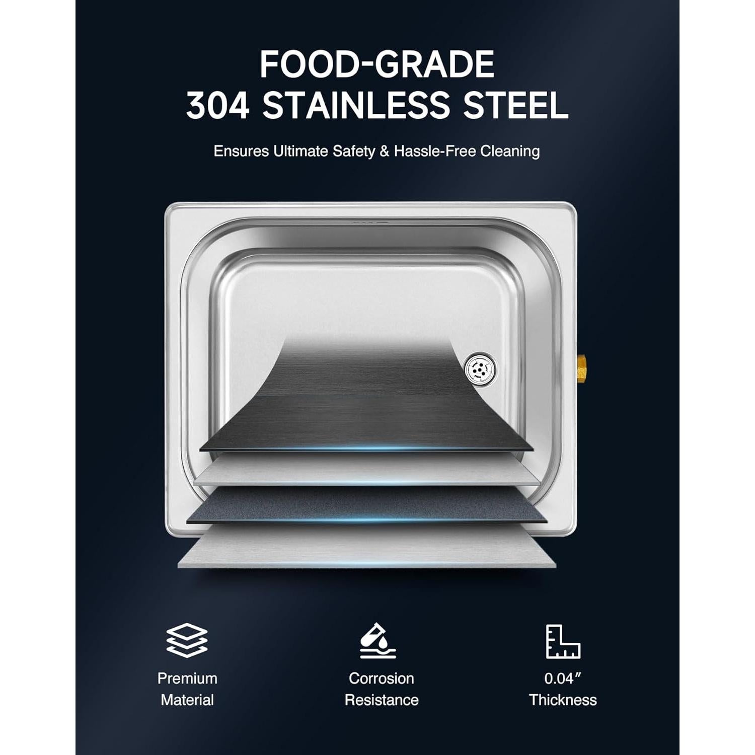 Limpia Ultrasonido CREWORKS 10L con Calentador y Temporizador