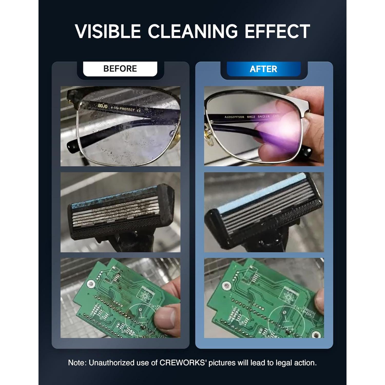 Limpia Ultrasonido CREWORKS 10L con Calentador y Temporizador