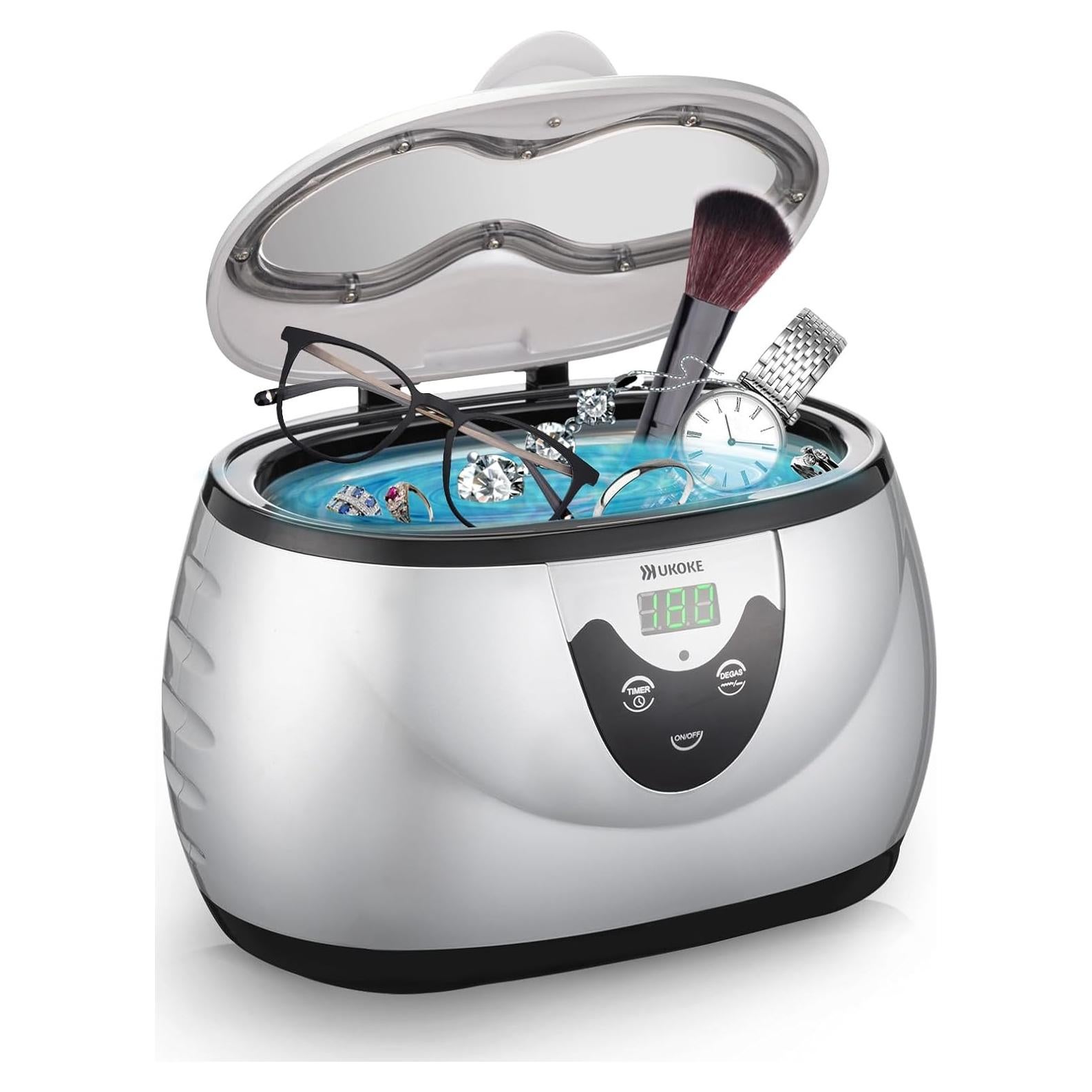 Limpiadora Ultrasónica Ukoke 3800S 600ml Plata con Temporizador