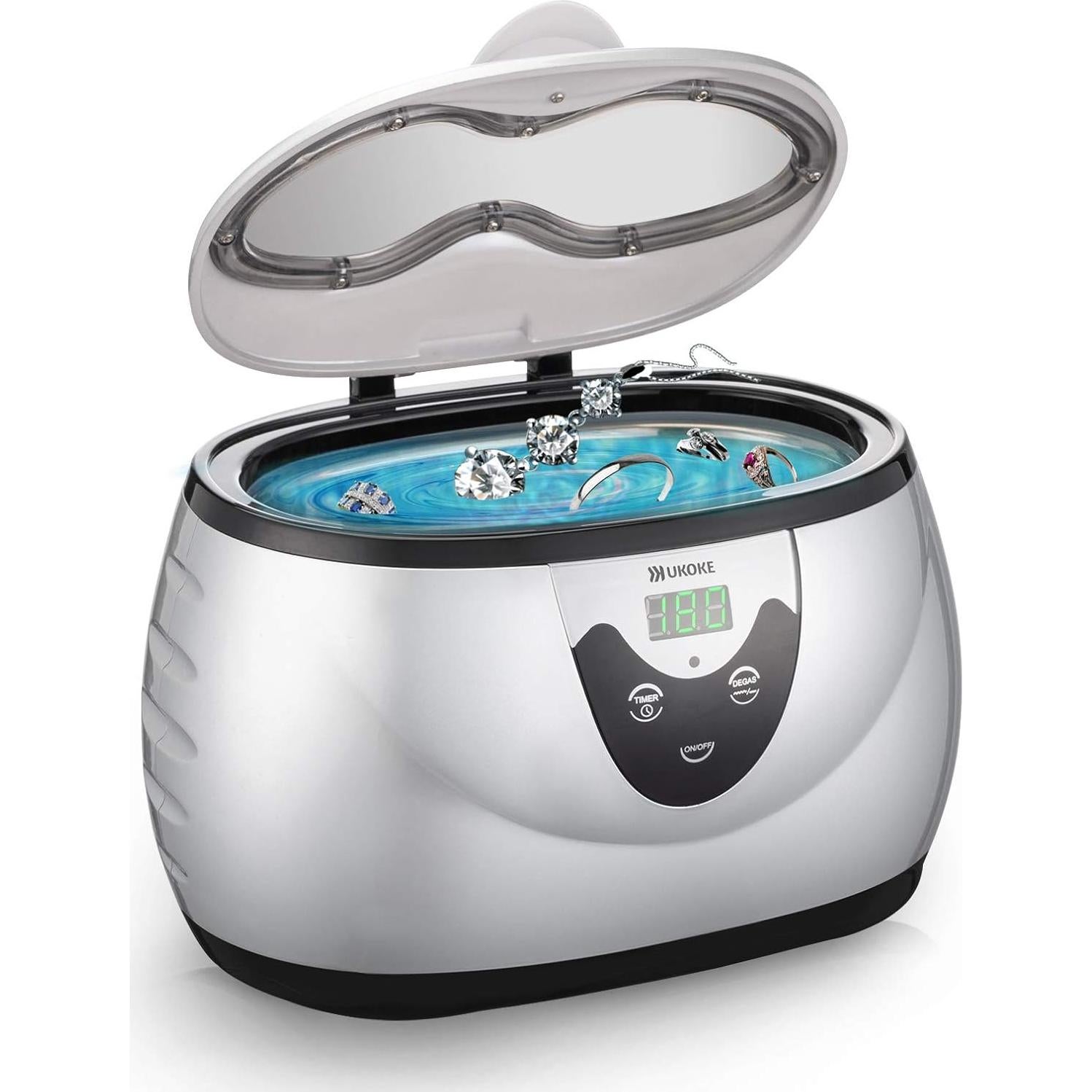 Limpiadora Ultrasónica Ukoke 3800S 600ml Plata con Temporizador