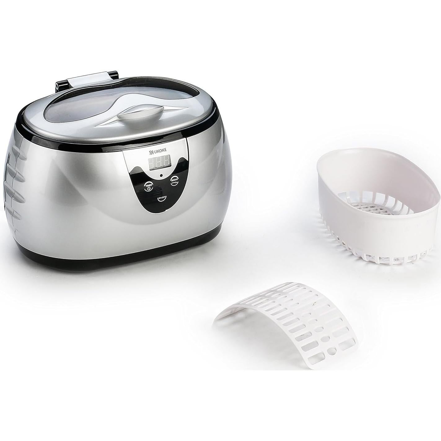 Limpiadora Ultrasónica Ukoke 3800S 600ml Plata con Temporizador