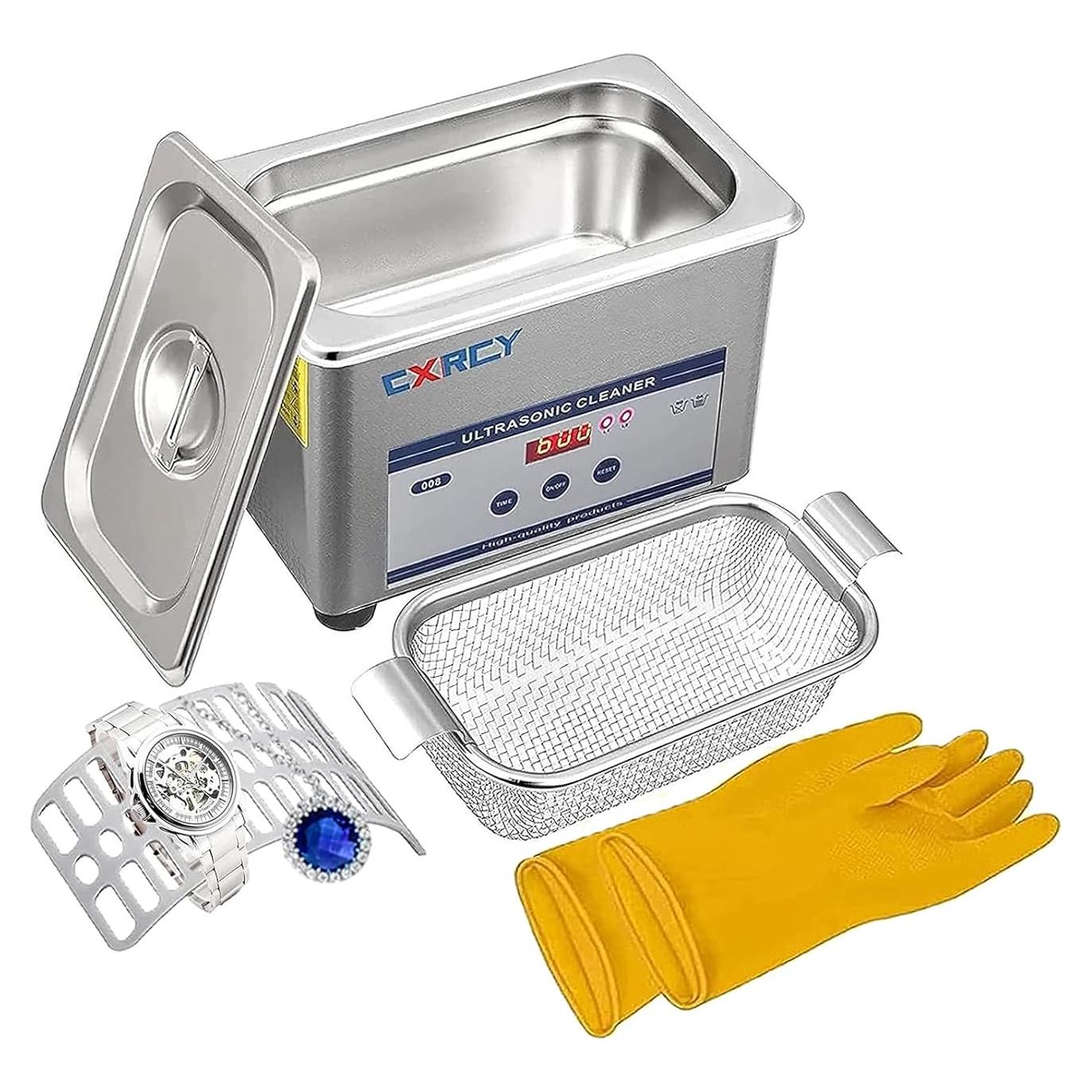 Limpiador Ultrasónico CXRCY 0.8L para Joyería y Gafas
