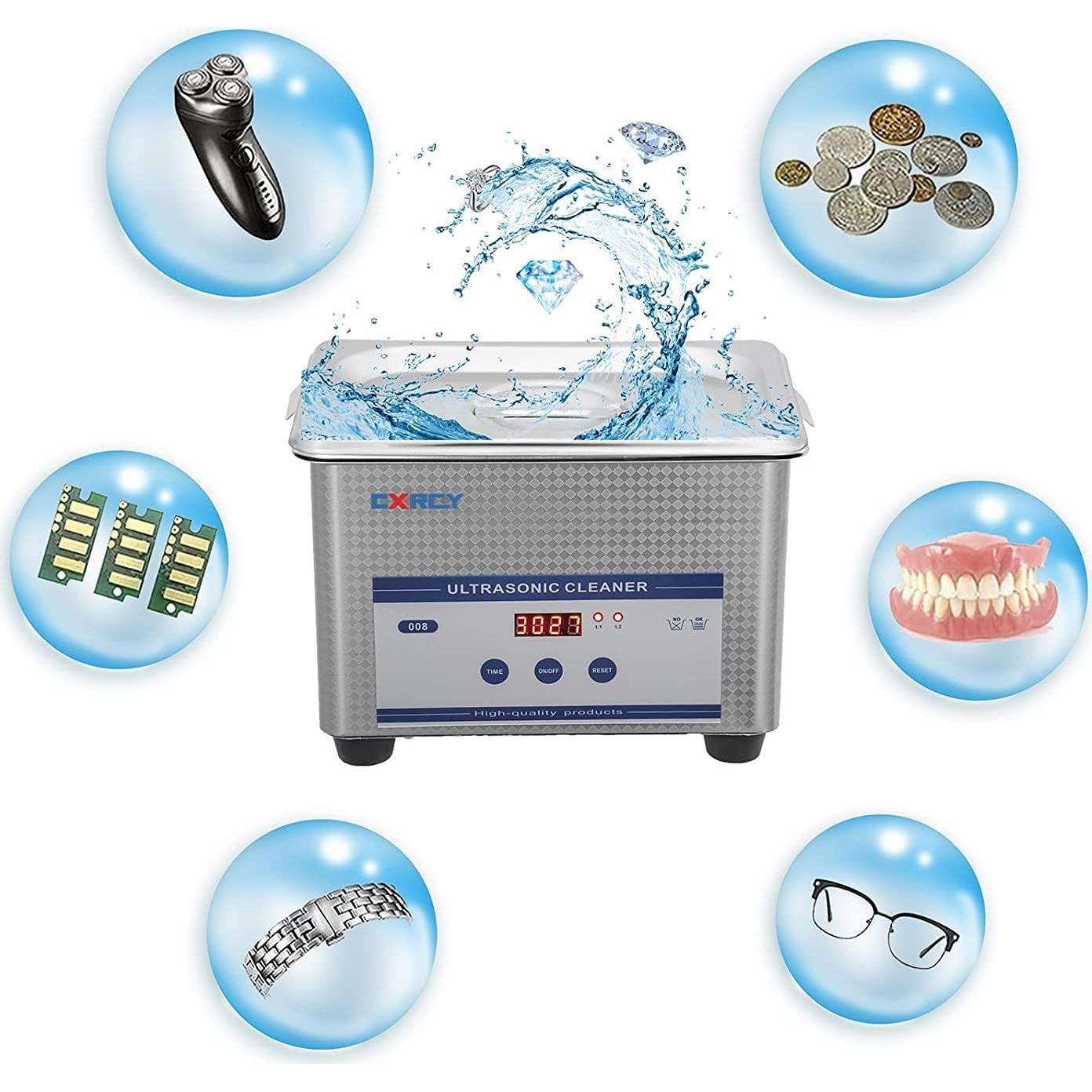 Limpiador Ultrasónico CXRCY 0.8L para Joyería y Gafas
