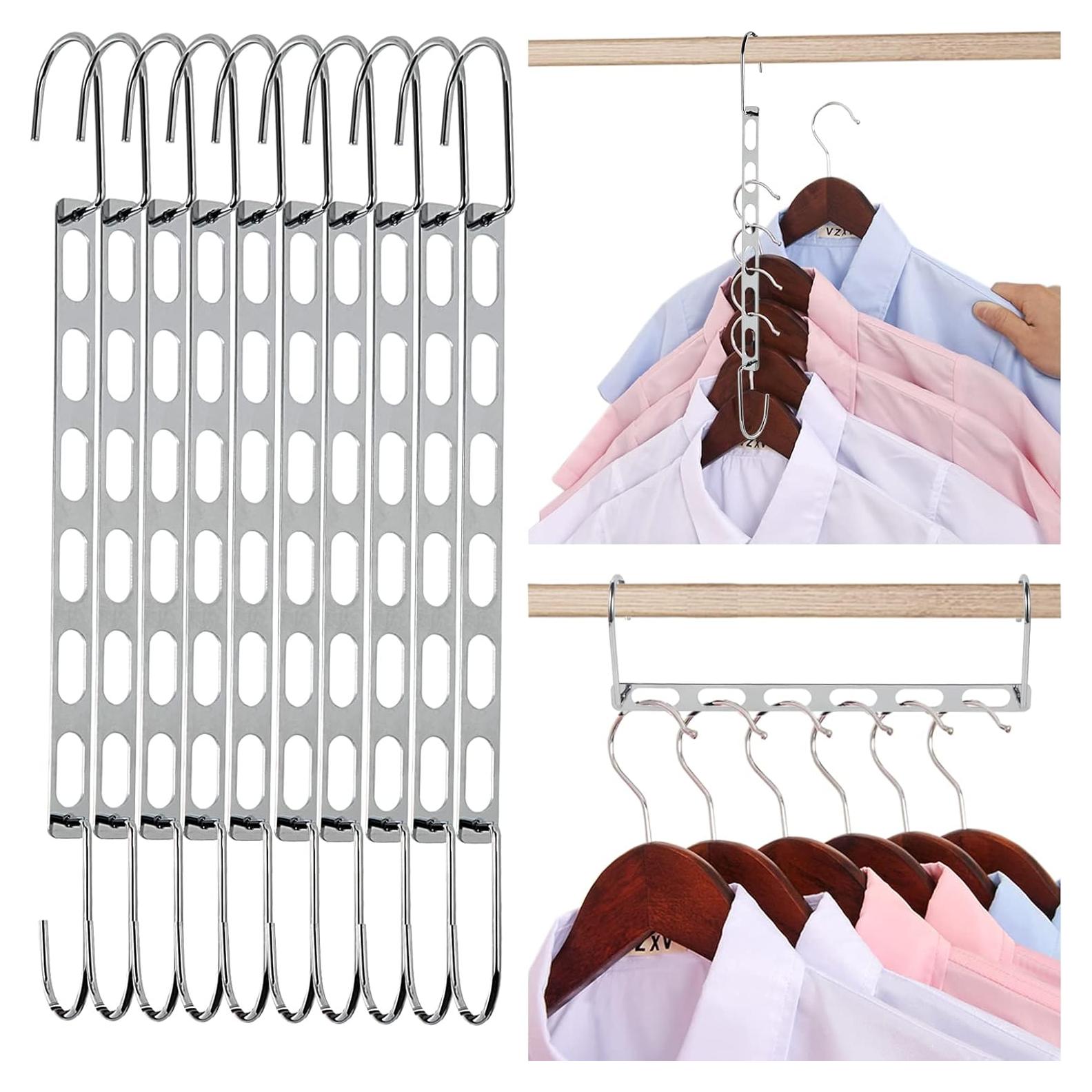 Perchas Ahorradoras de Espacio TREES & BREEZE, Paquete de 10