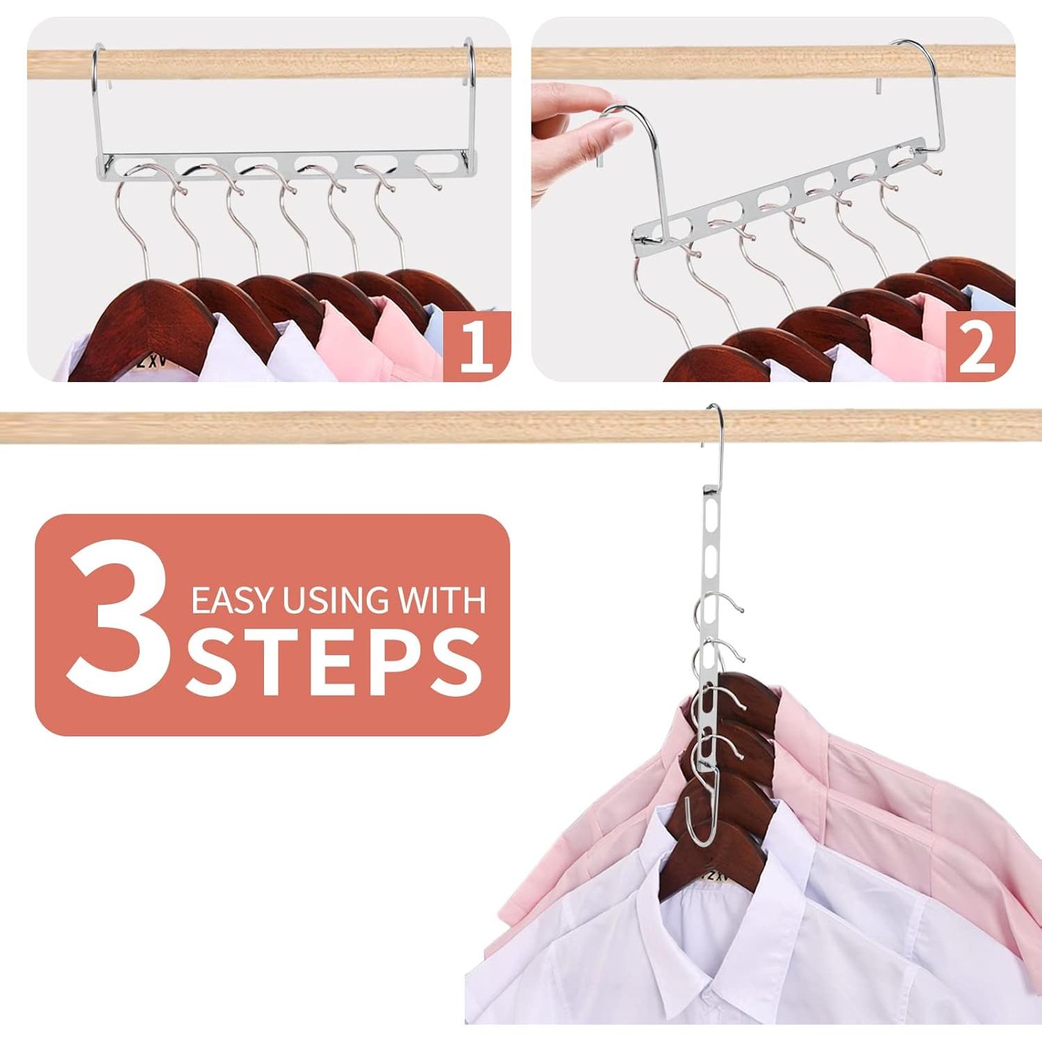 Perchas Ahorradoras de Espacio TREES & BREEZE, Paquete de 10