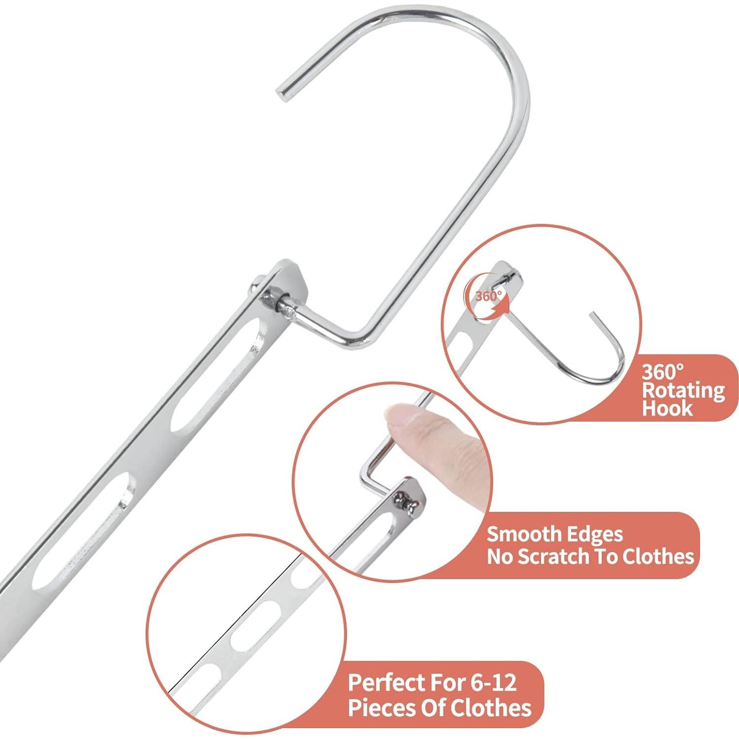 Perchas Ahorradoras de Espacio TREES & BREEZE, Paquete de 10