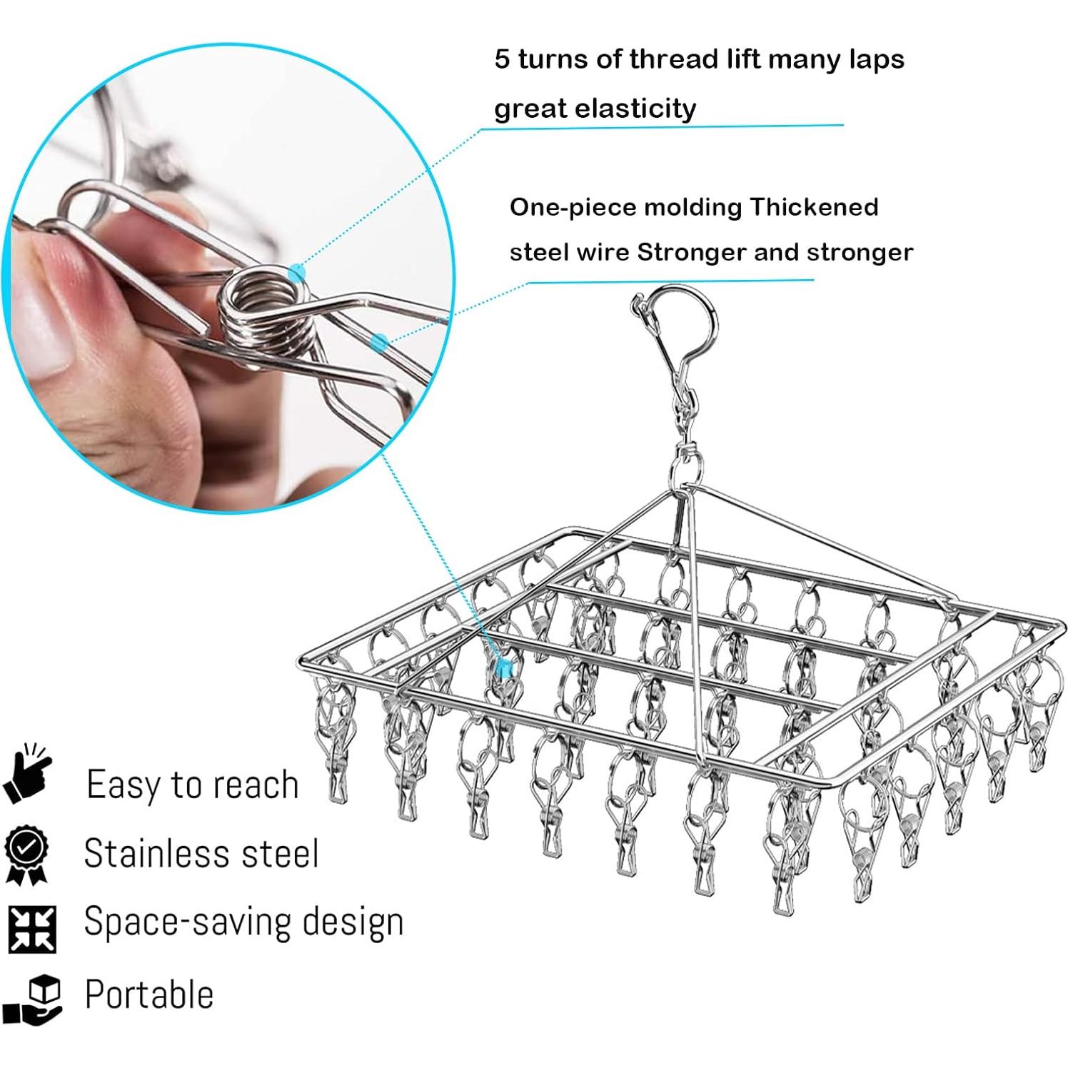 Secador de Calcetines Plegable Wnqou 2PCS Acero Inoxidable