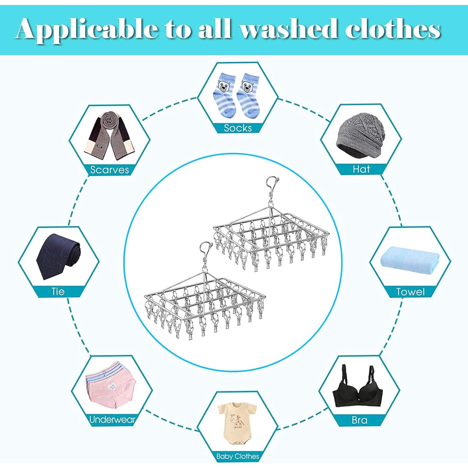 Secador de Calcetines Plegable Wnqou 2PCS Acero Inoxidable