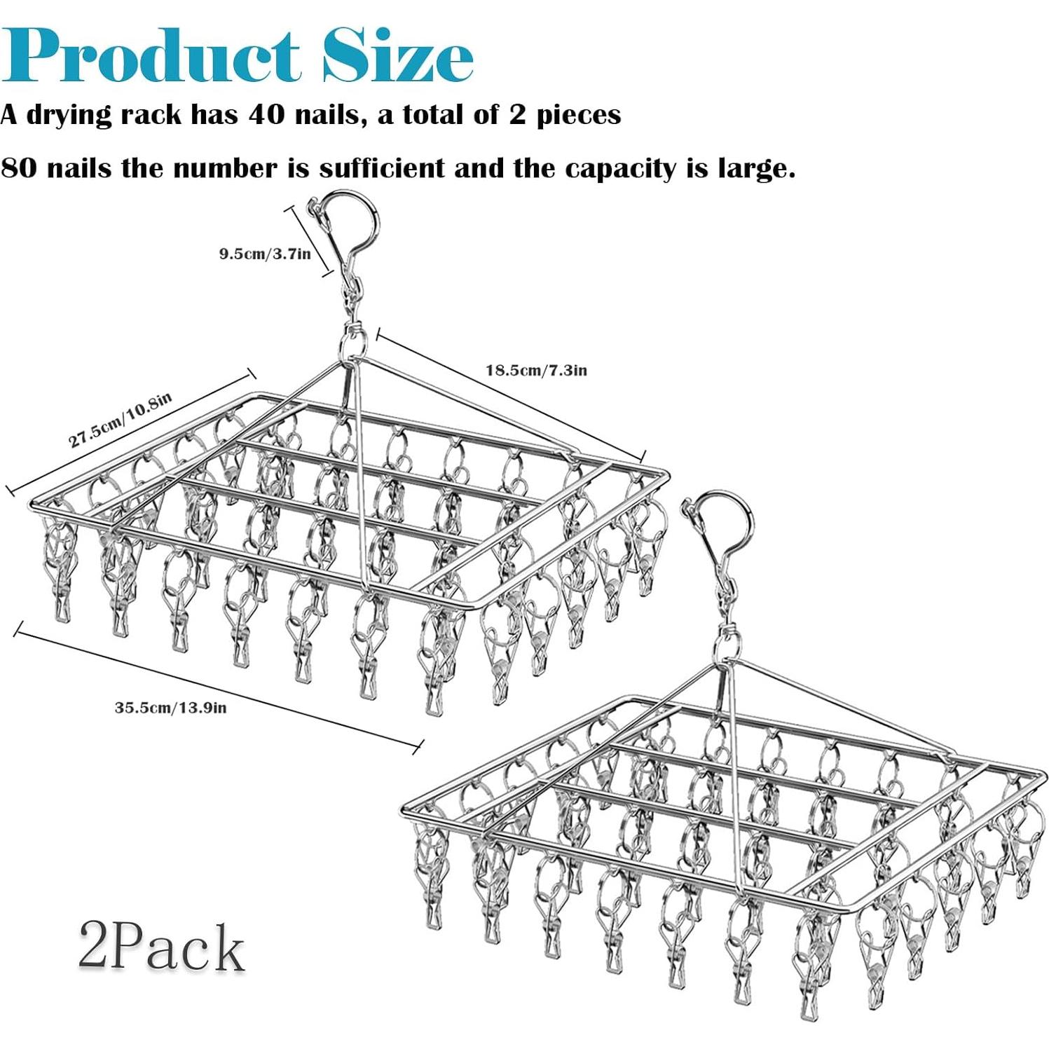 Secador de Calcetines Plegable Wnqou 2PCS Acero Inoxidable