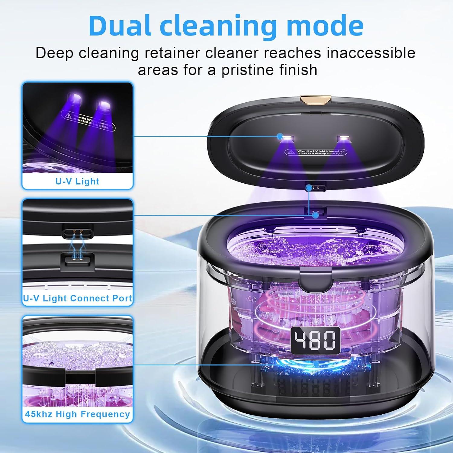 Limpiador Ultrasónico VIVIZEN para Retenedores y Dentaduras 30W