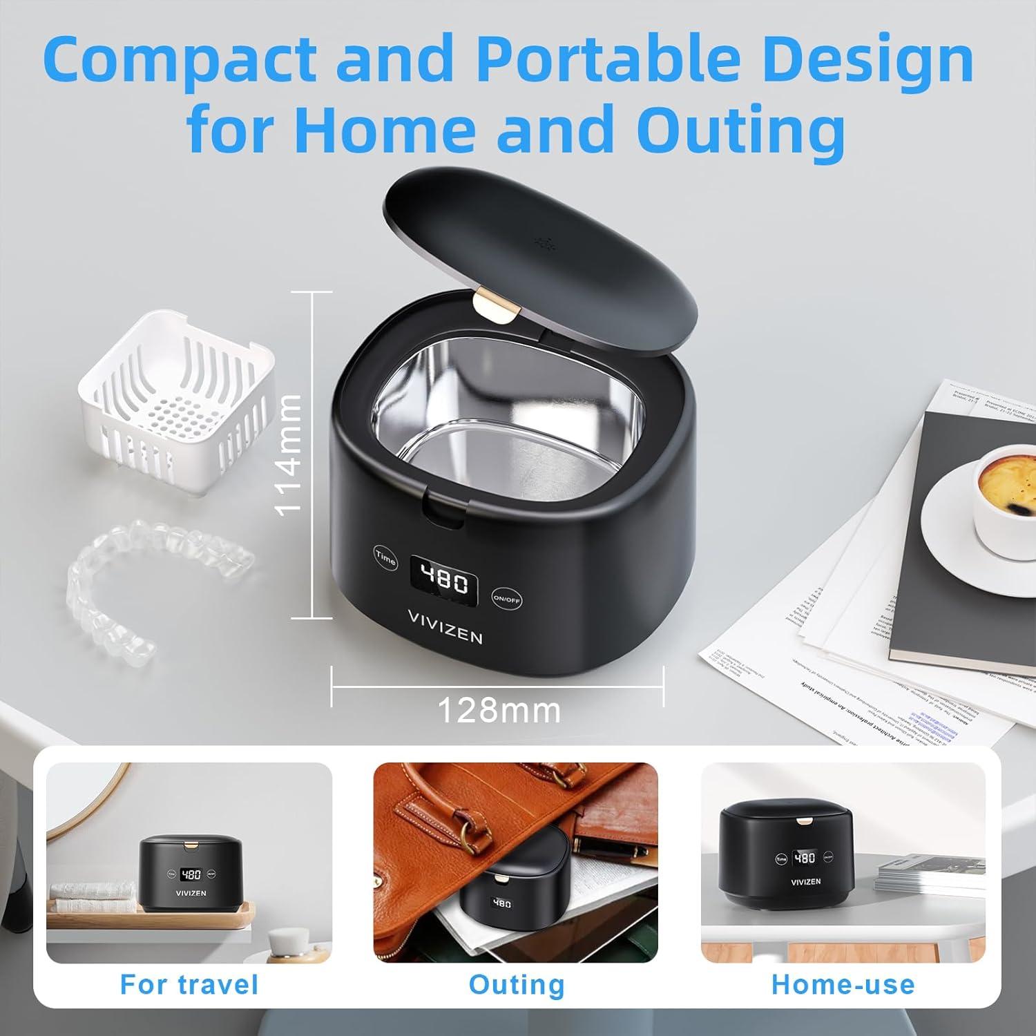 Limpiador Ultrasónico VIVIZEN para Retenedores y Dentaduras 30W