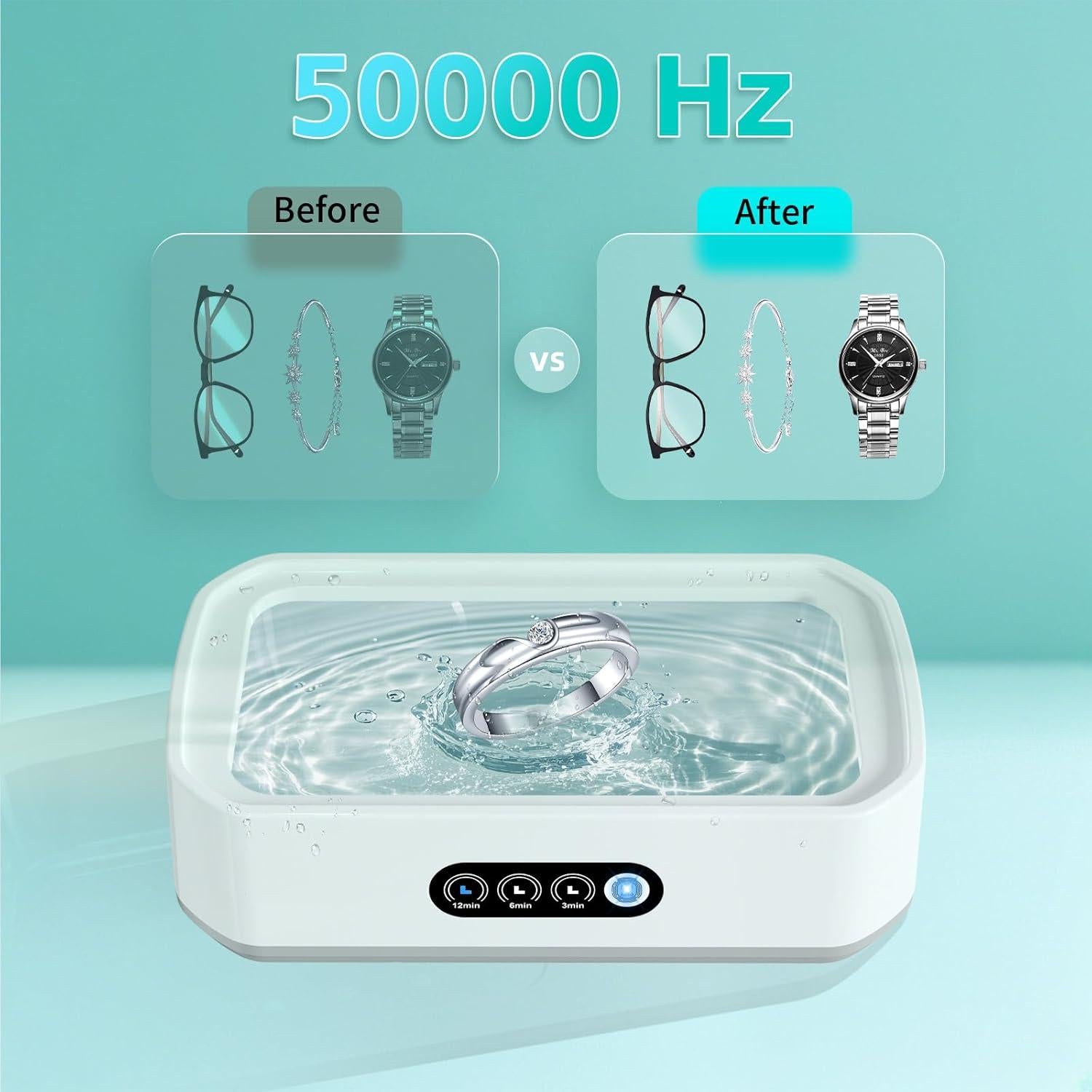 Limpiador Ultrasónico de Joyas SHLNL 650ml 50kHz 3 Modos