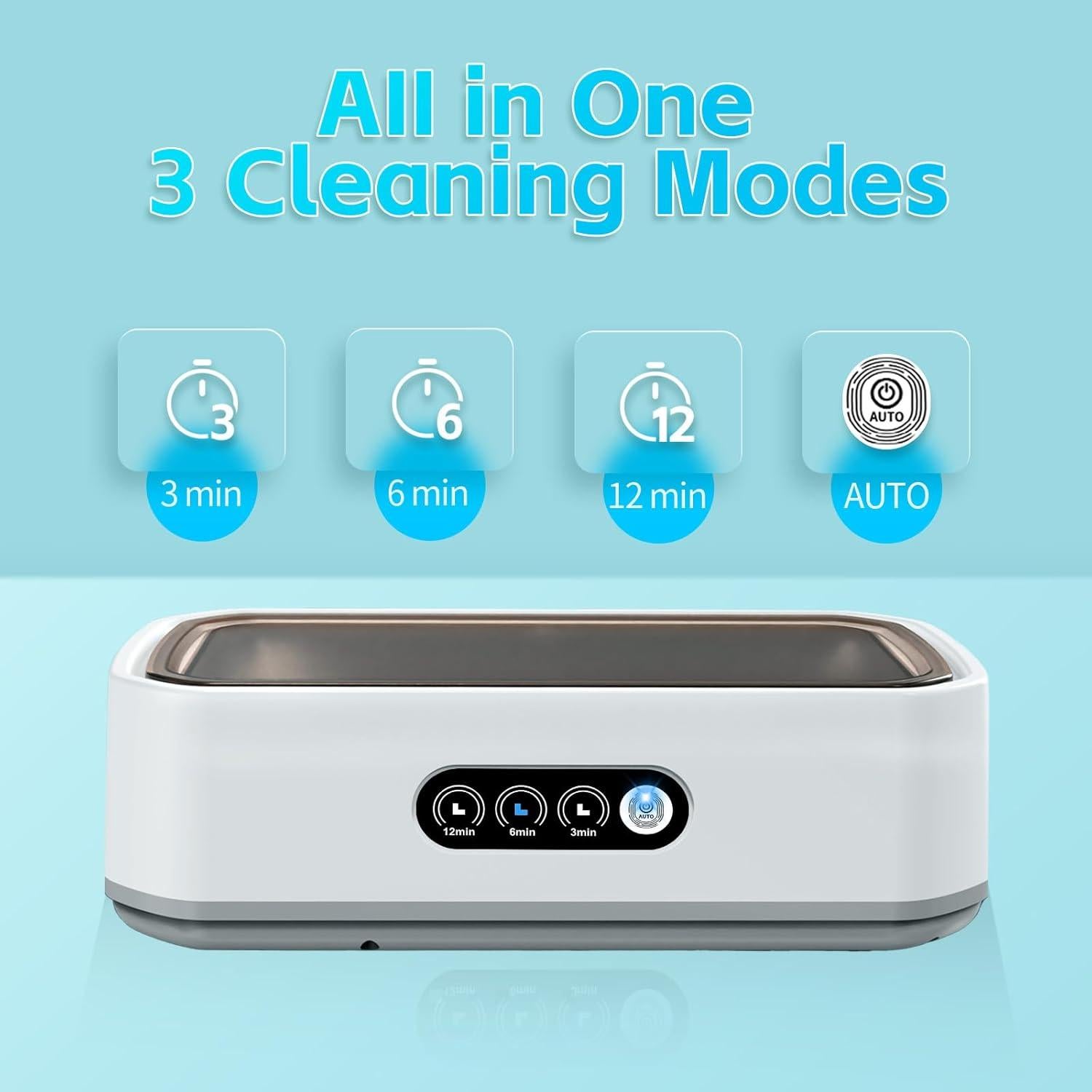 Limpiador Ultrasónico de Joyas SHLNL 650ml 50kHz 3 Modos