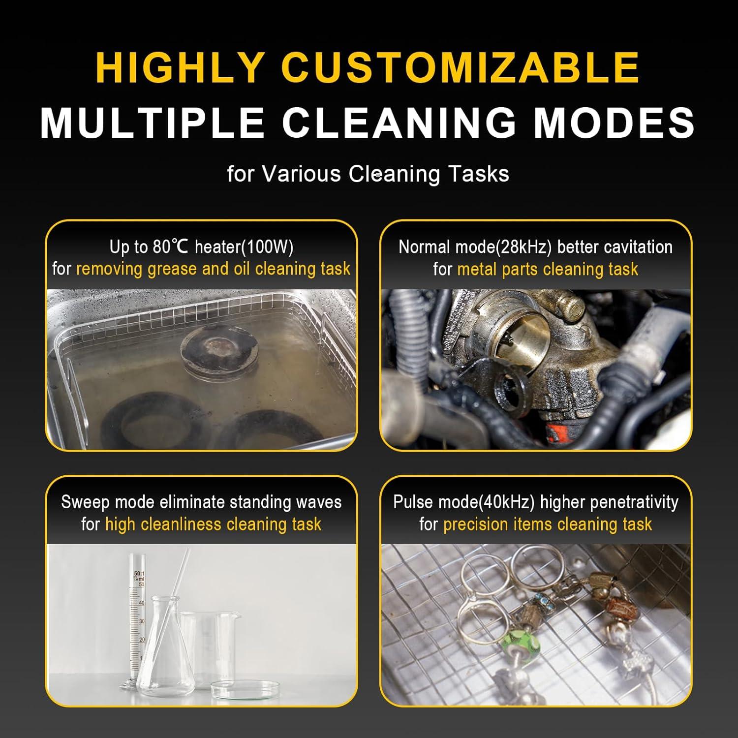 Limpiador Ultrasónico 3L EIWEI Táctil con Calentamiento