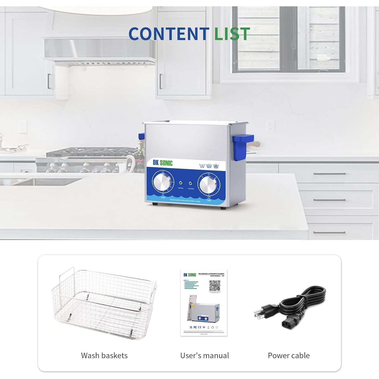 Limpiador Ultrasónico DK SONIC 3L Acero Inoxidable con Calentador