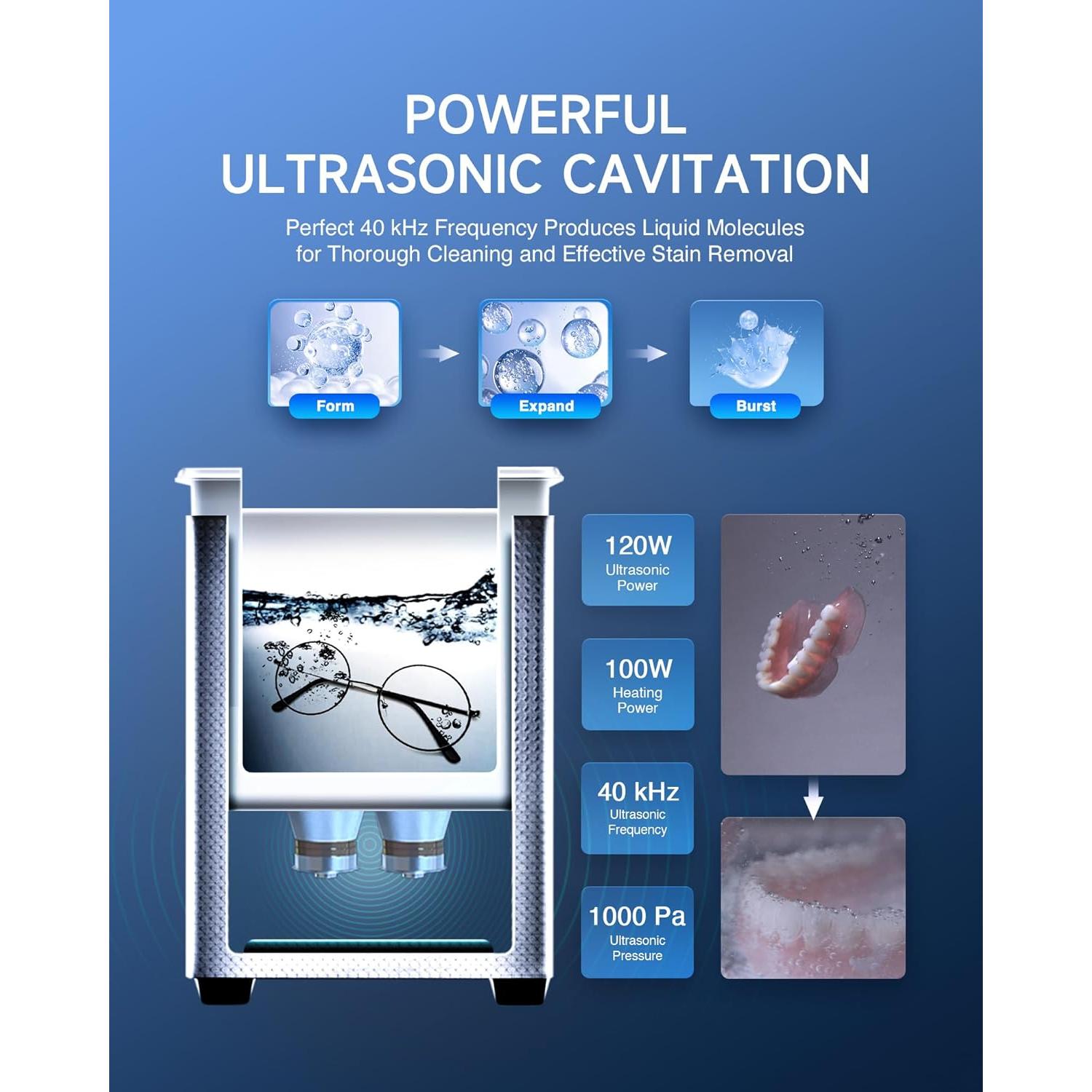 Limpiador Ultrasónico CREWORKS 3L Digital 120W Acero Inoxidable