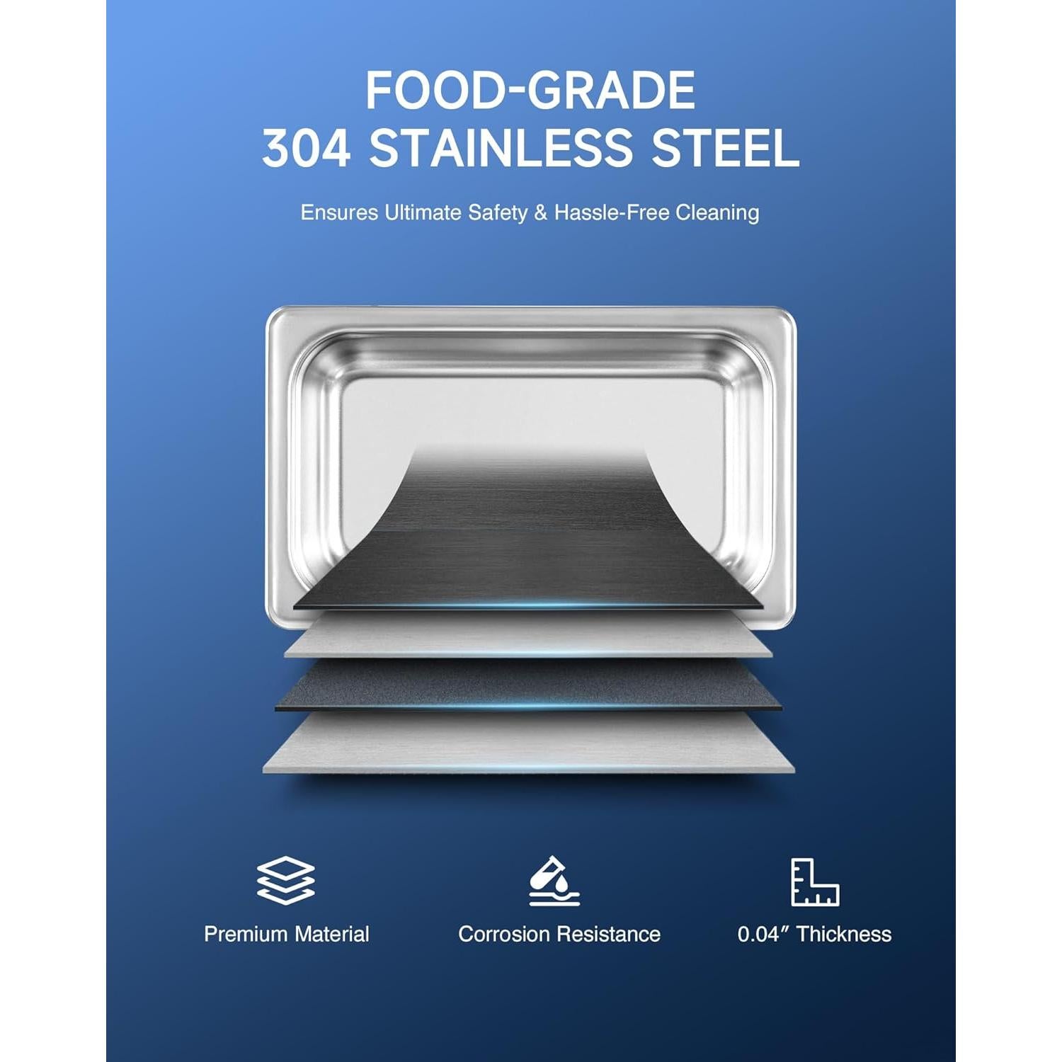 Limpiador Ultrasónico CREWORKS 3L Digital 120W Acero Inoxidable