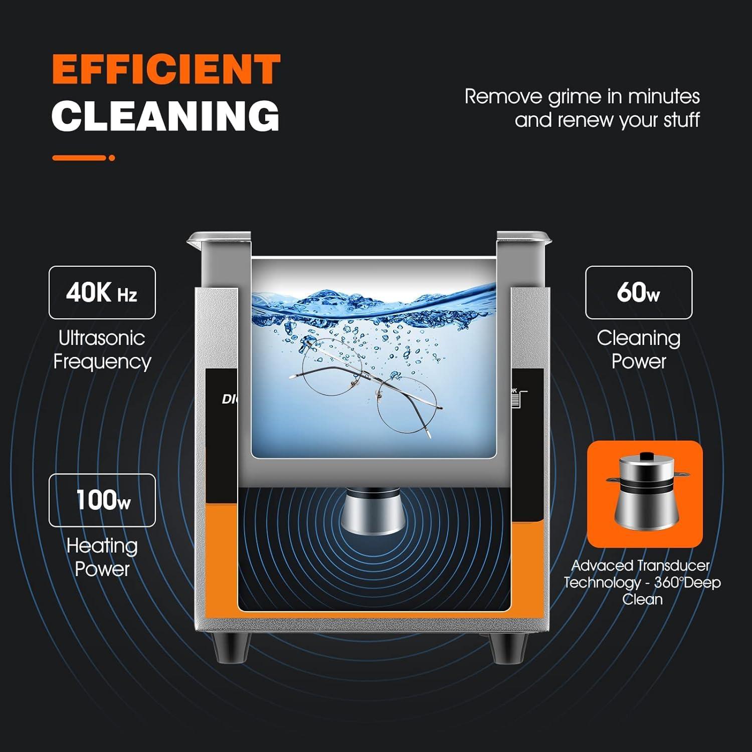 Limpiador Ultrasónico Enpowiks 2L para Joyería y Gafas