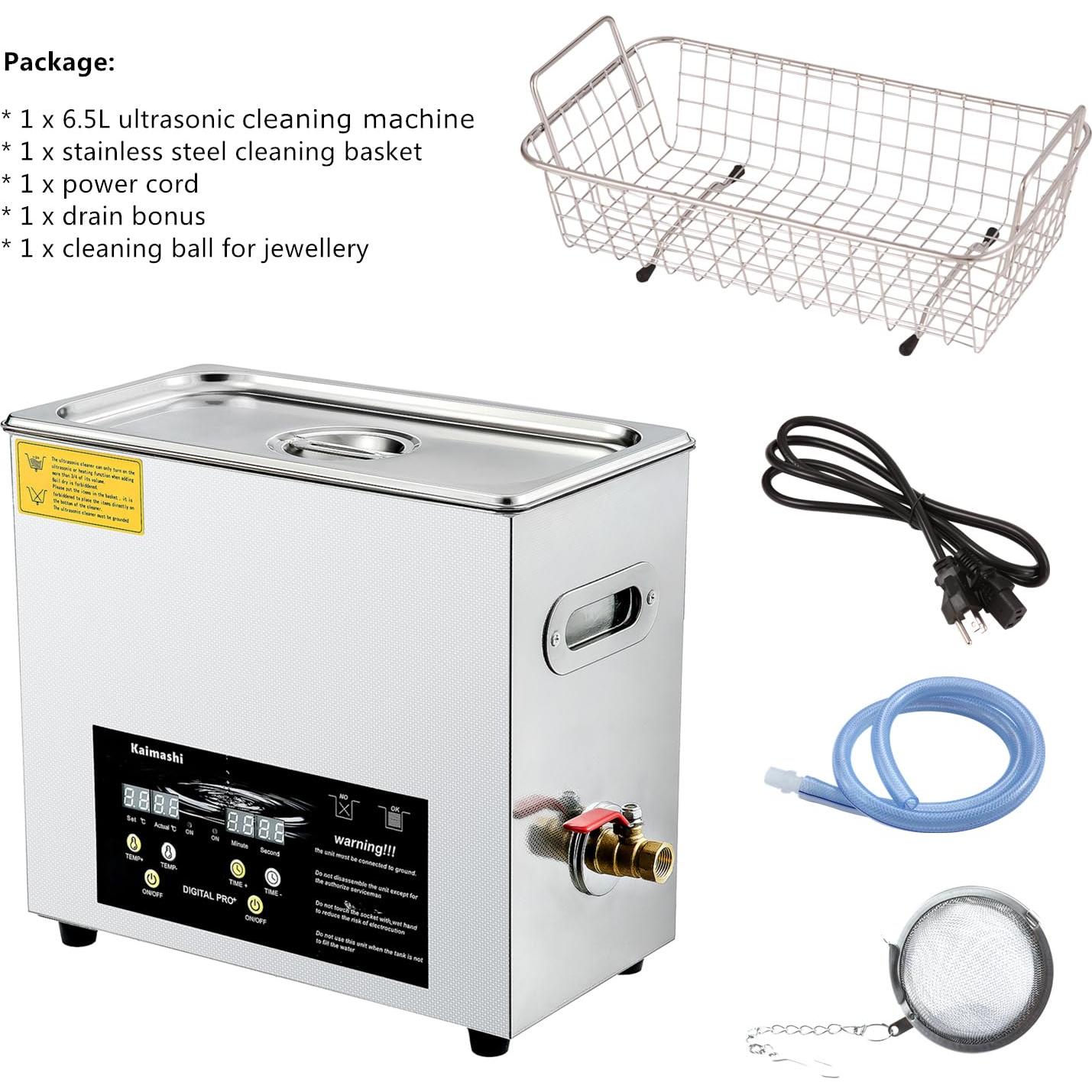 Limpiador Ultrasónico 6.5L Kaimashi con Temporizador y Calentador