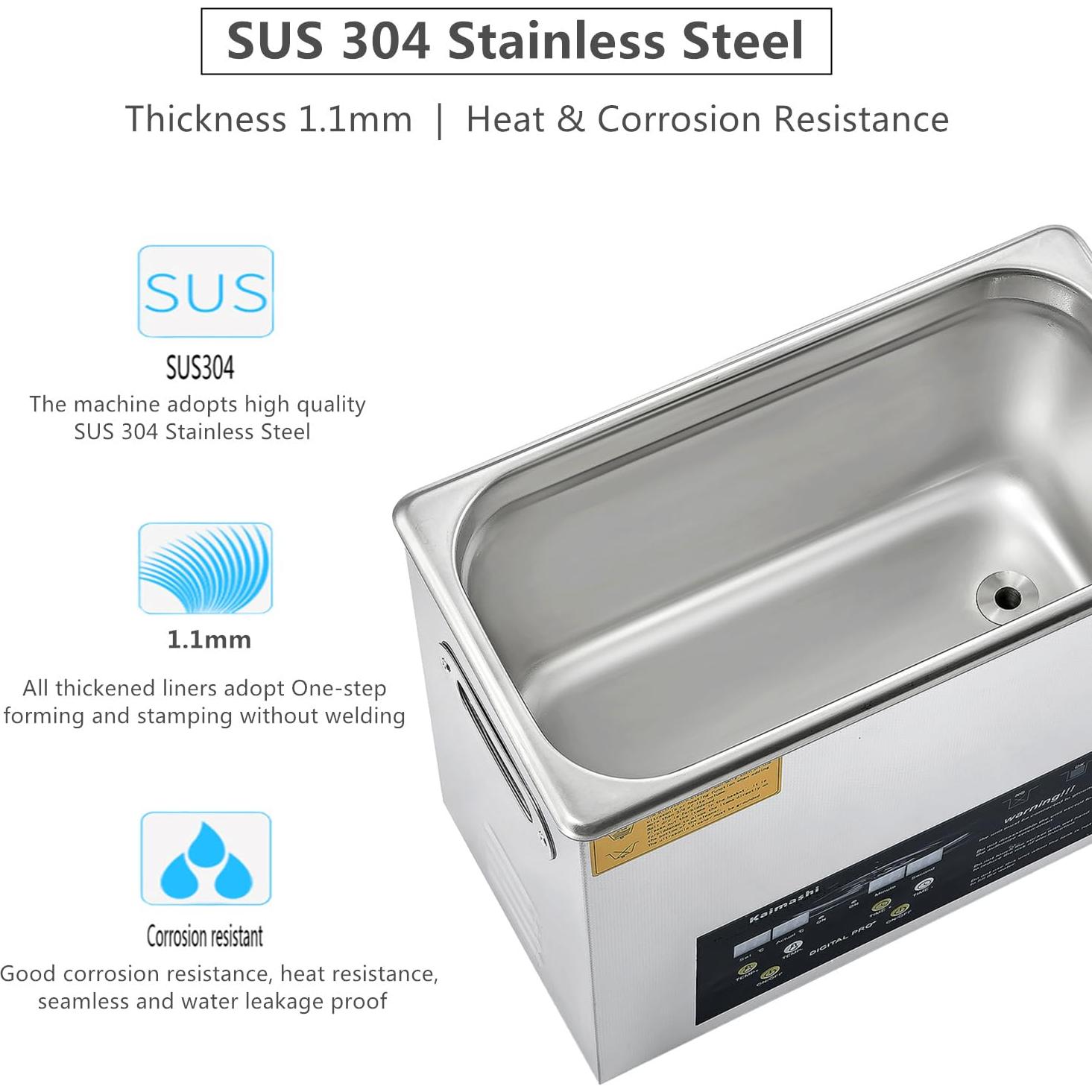 Limpiador Ultrasónico 6.5L Kaimashi con Temporizador y Calentador