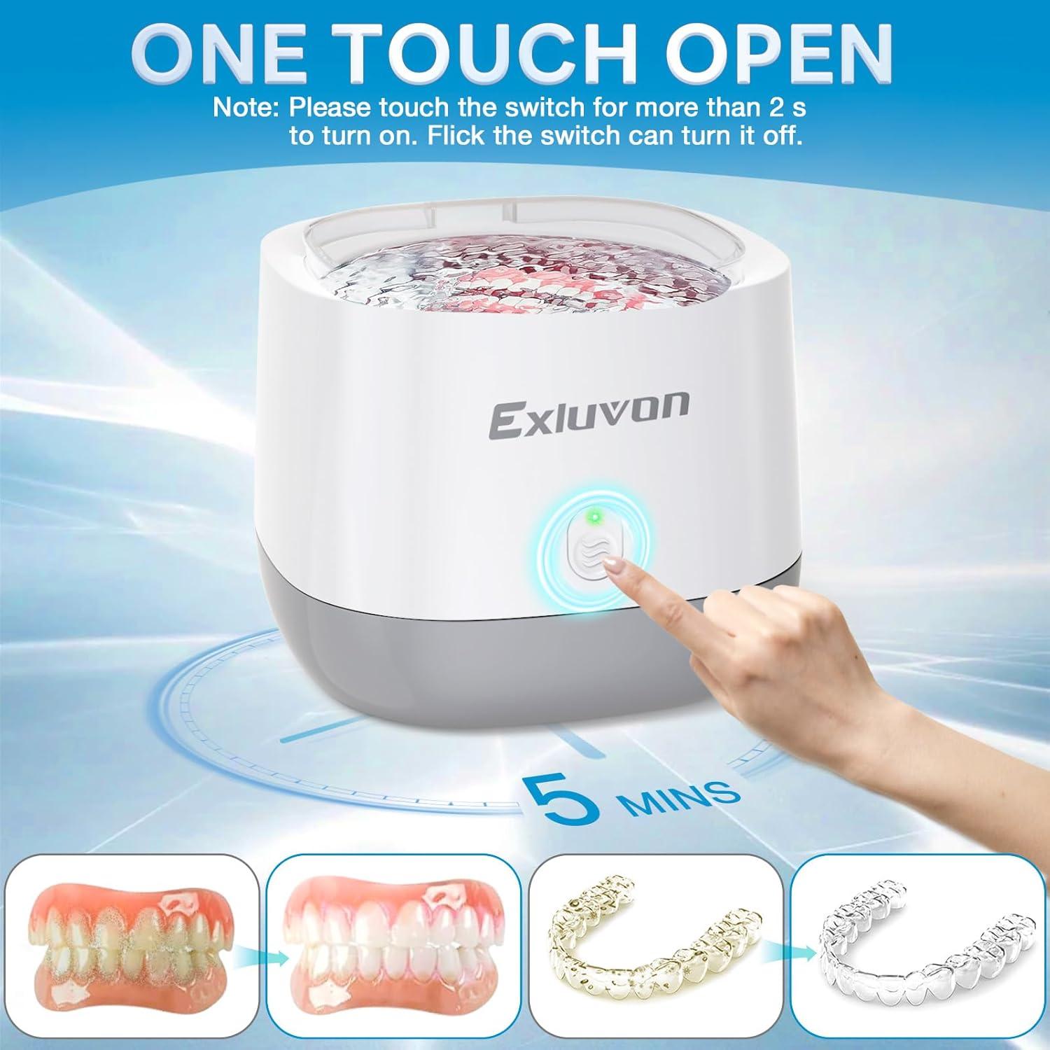 Limpiador Ultrasónico de Retenedores Exluvon 250ml Portátil