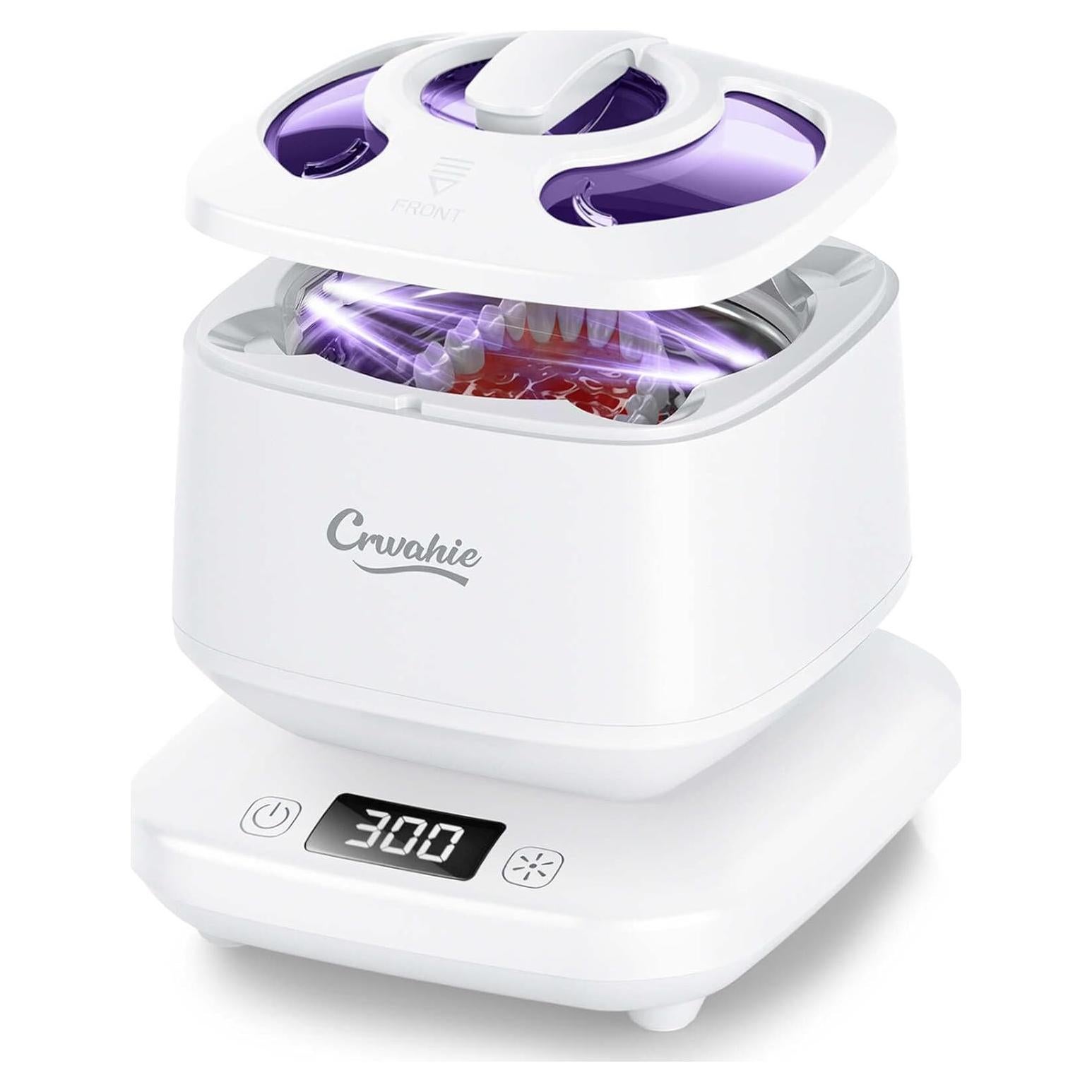 Limpiador Ultrasónico Crwahie 45kHz con 3 Modos - Blanco