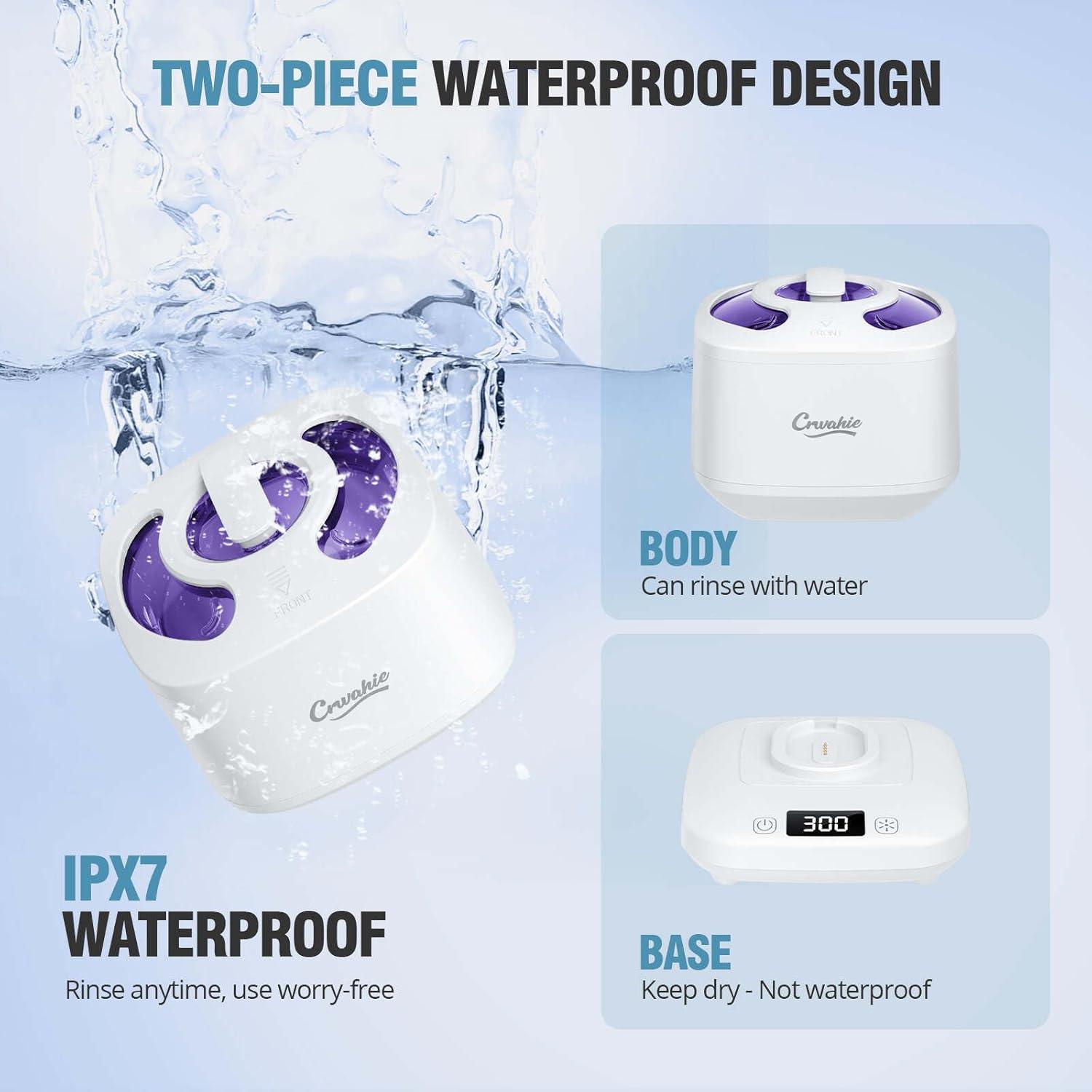 Limpiador Ultrasónico Crwahie 45kHz con 3 Modos - Blanco