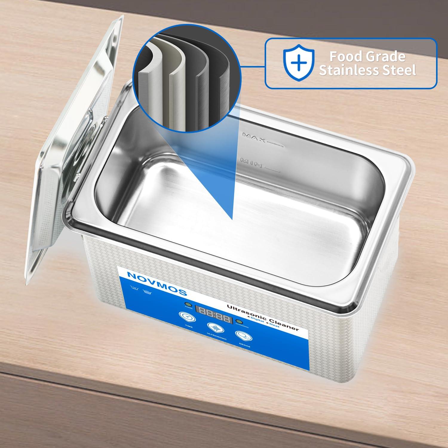 Limpiador Ultrasónico 900ml NOVMOS con Temporizador Digital